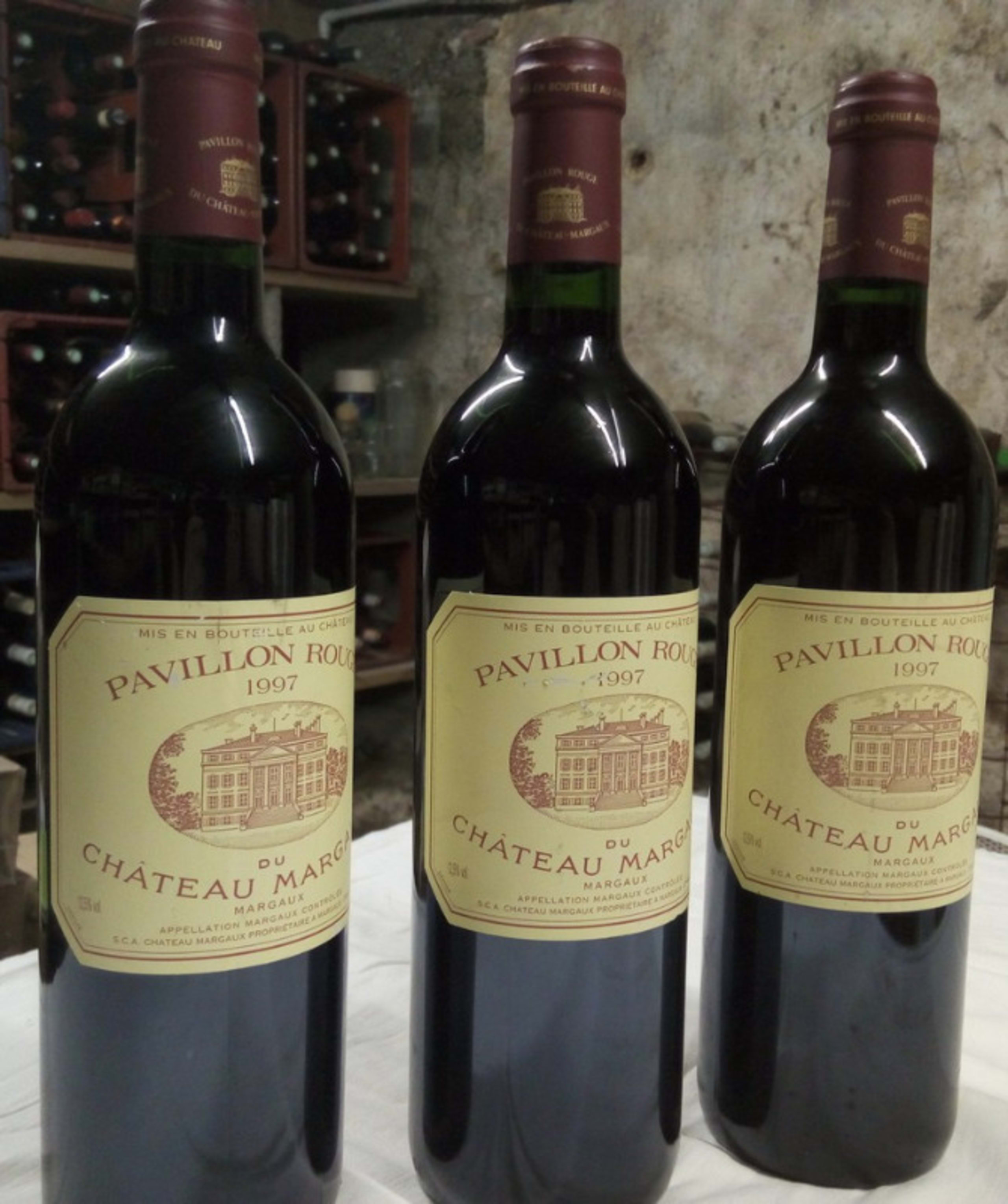 3 x Pavillon Rouge, Château Margaux, Margaux, 1997