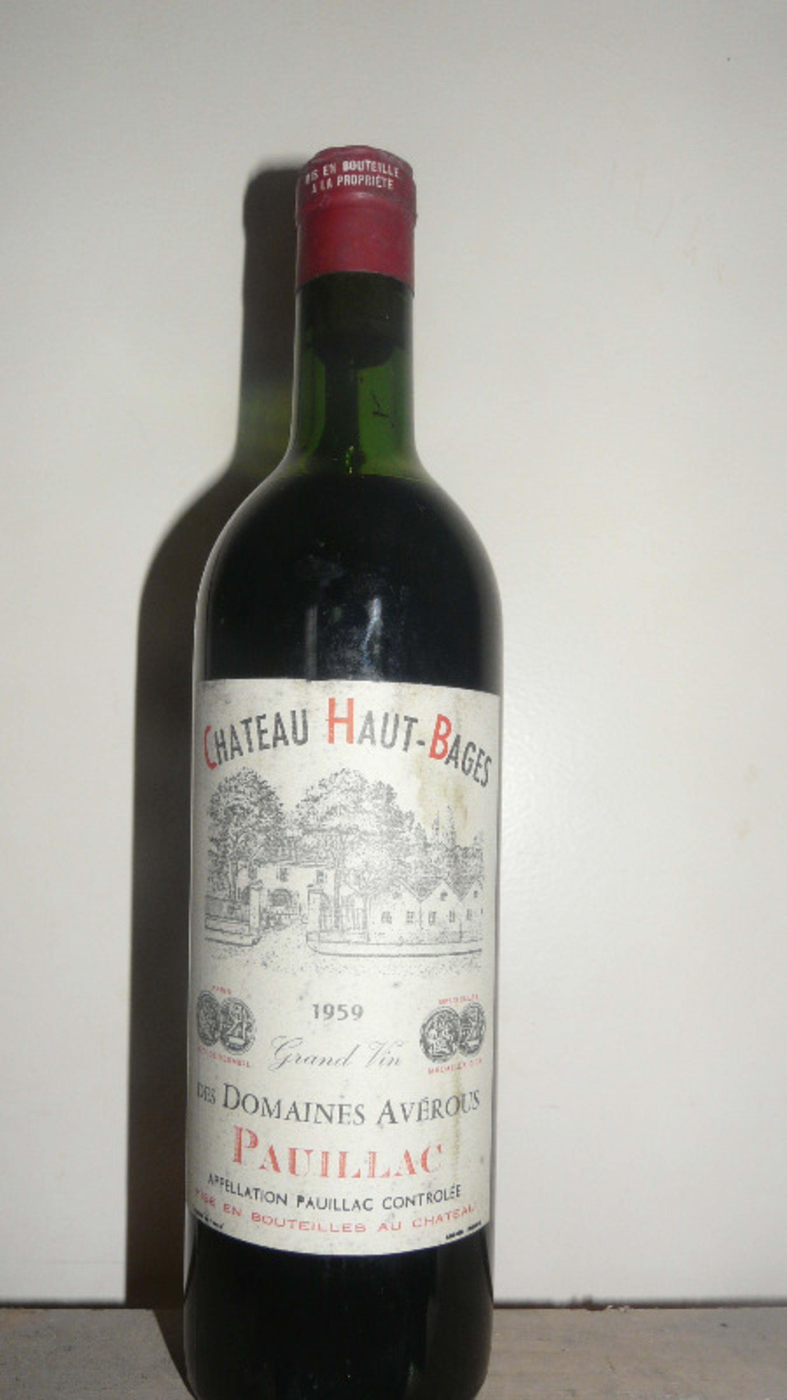 Château Haut Bages Averous, Pauillac, 1959