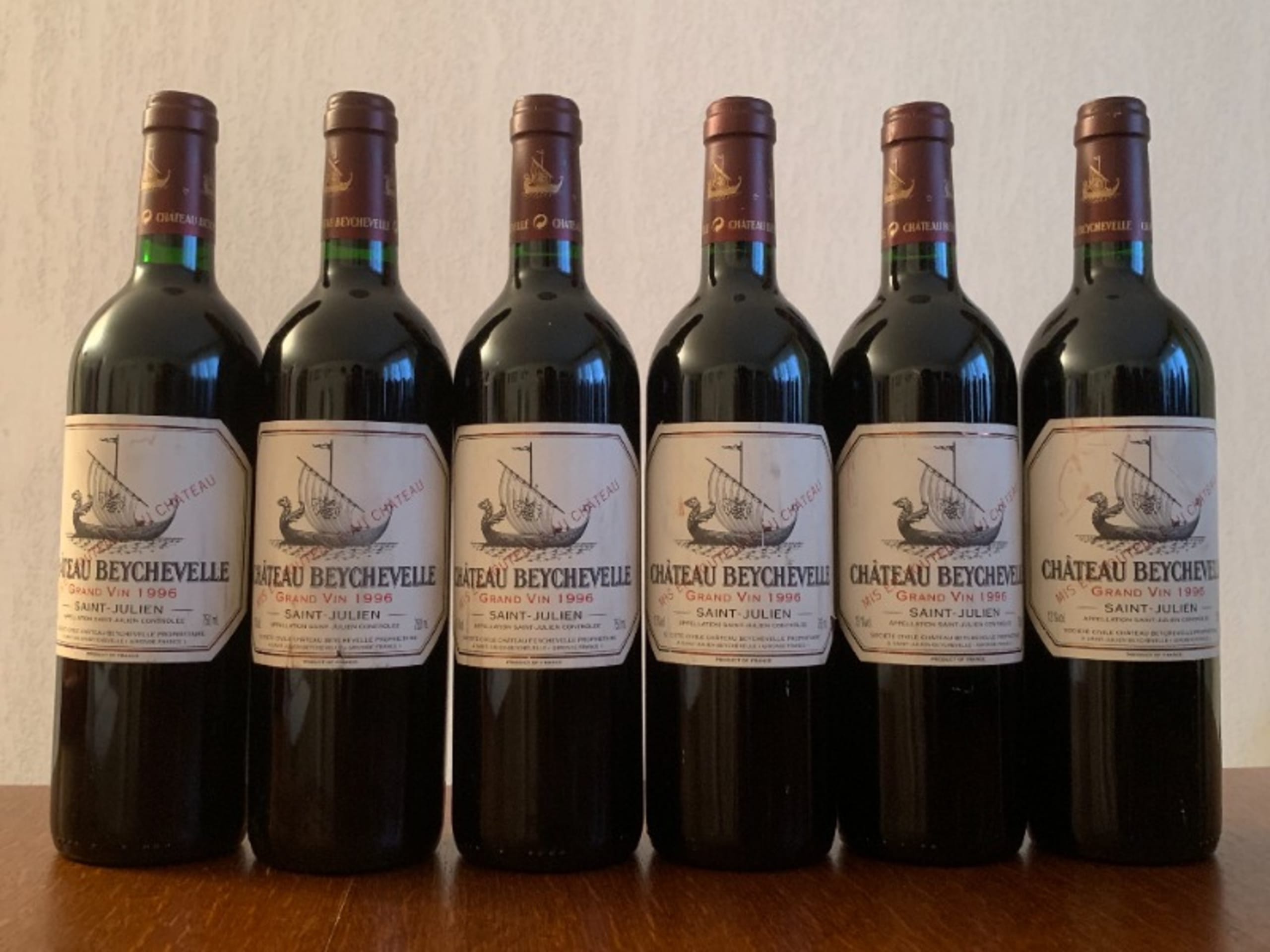 6 x Château Beychevelle, Saint-Julien, 1996