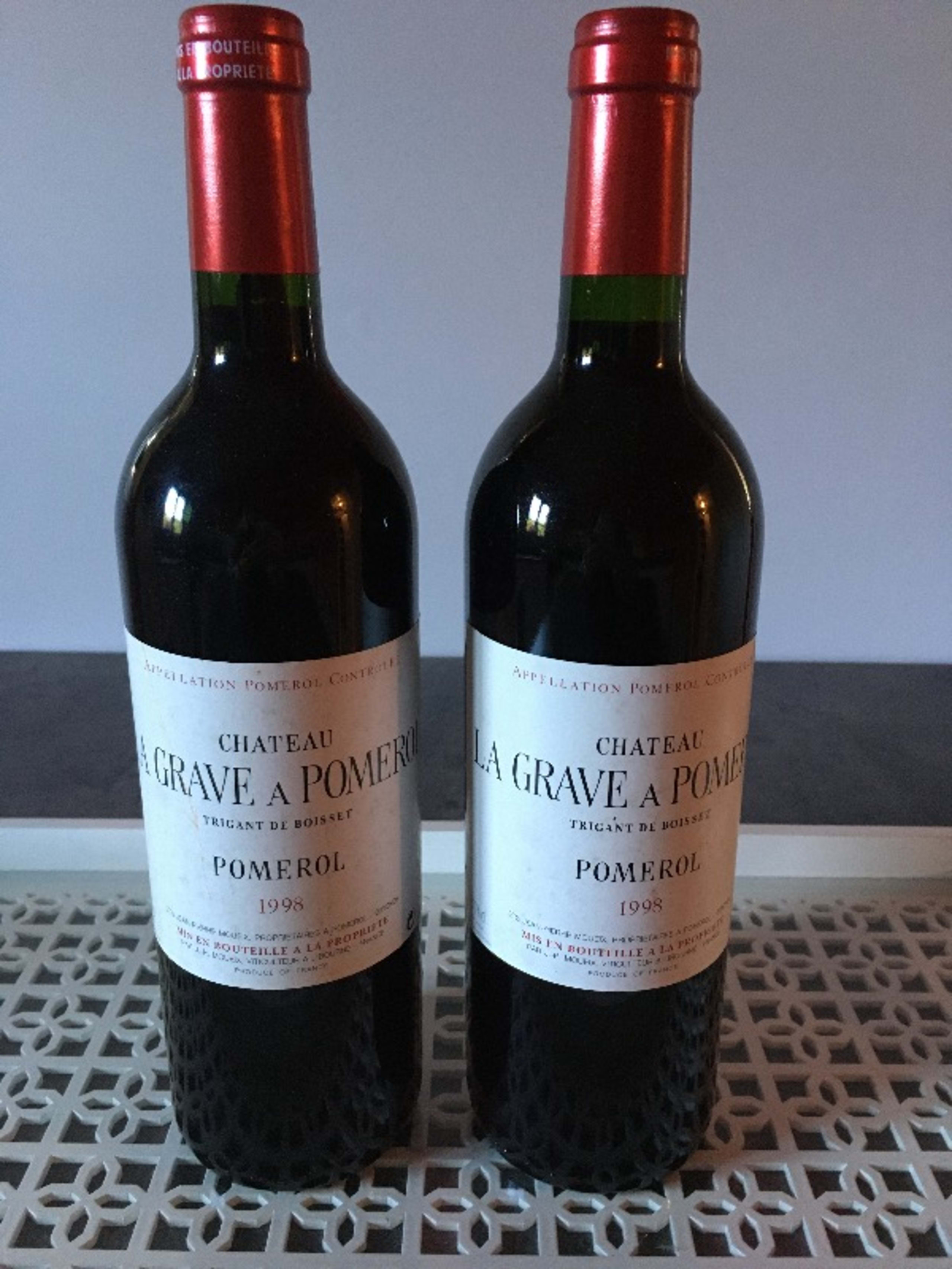 2 x Château La Grave à Pomerol, Pomerol, 1998