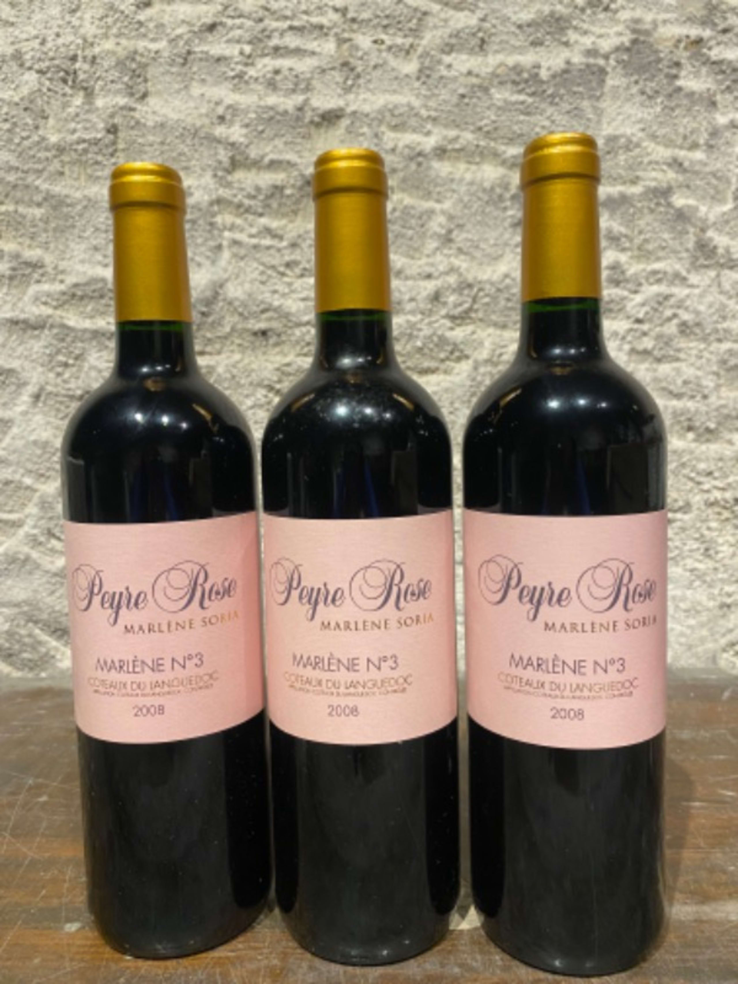 3 x Marlène N°3, Peyre Rose, Coteaux-du-Languedoc, 2008
