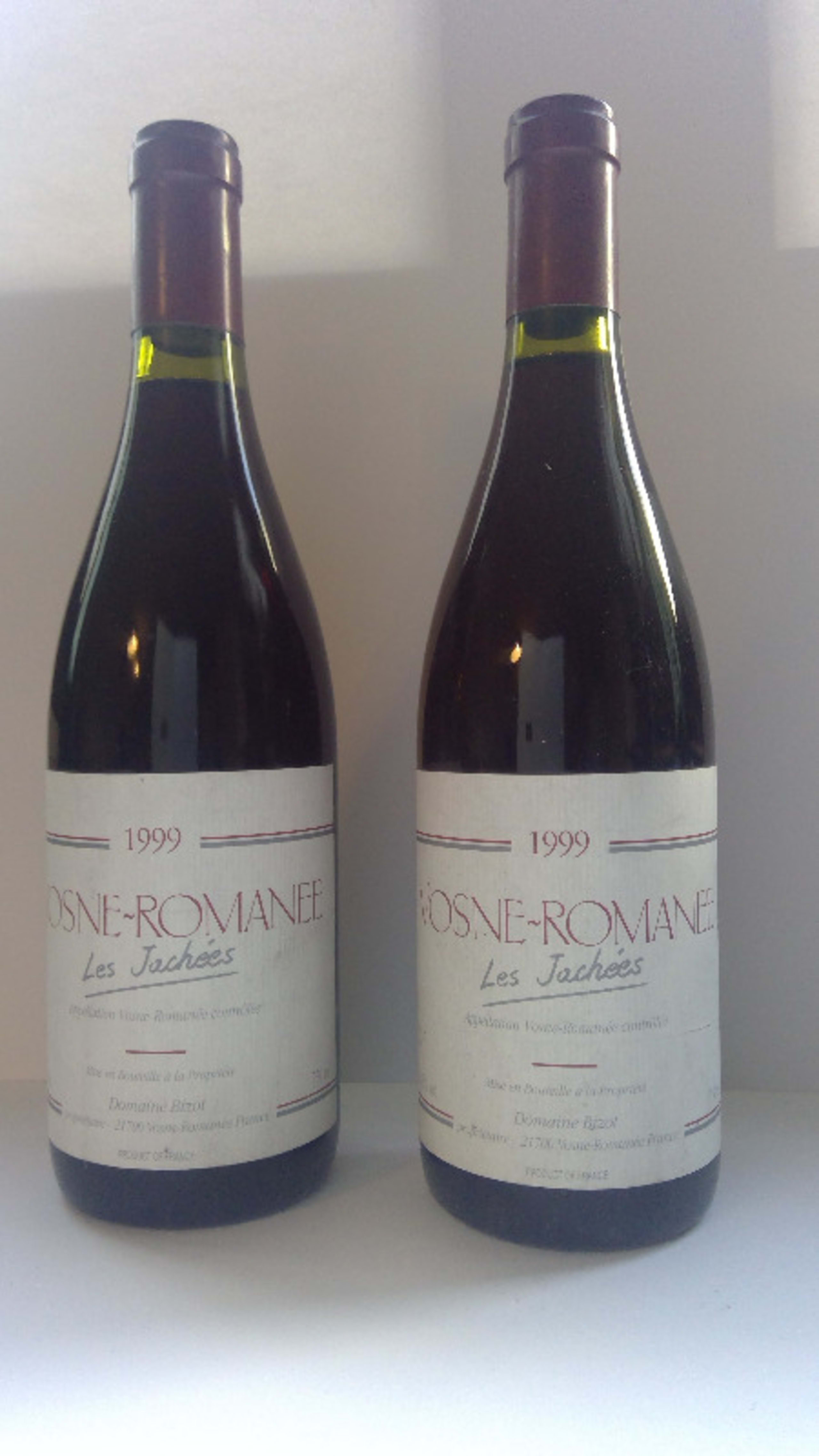 2 x Vosne-Romanée, Les Jachées, Bizot, 1999
