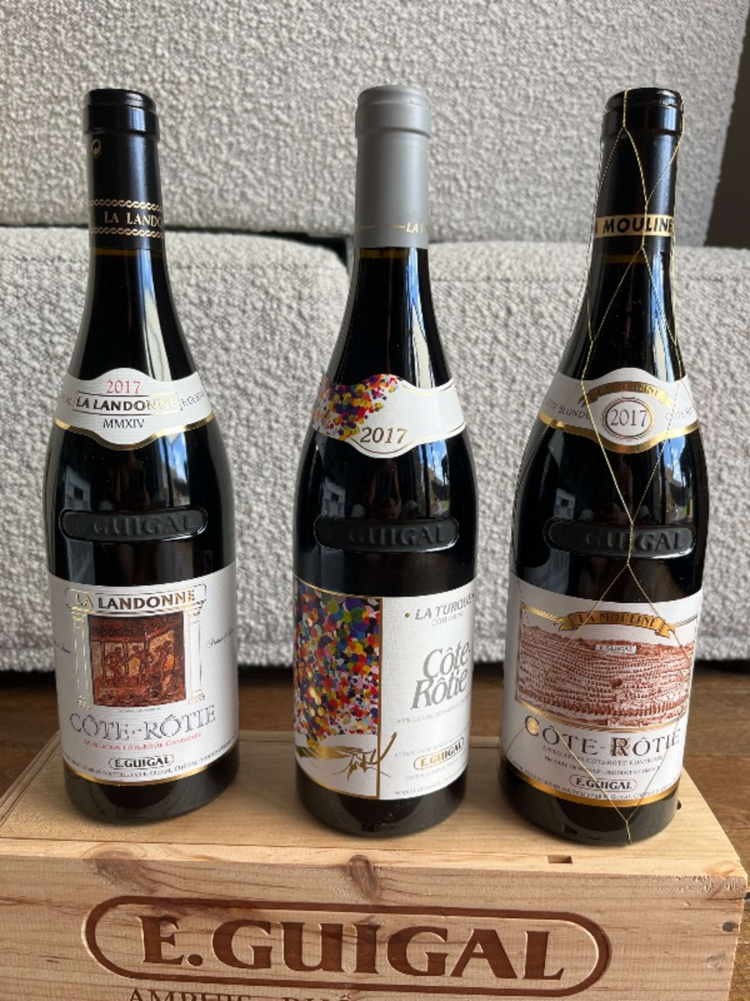 3 x Côte-Rôtie, Trilogie Lalala, E Guigal, 2017