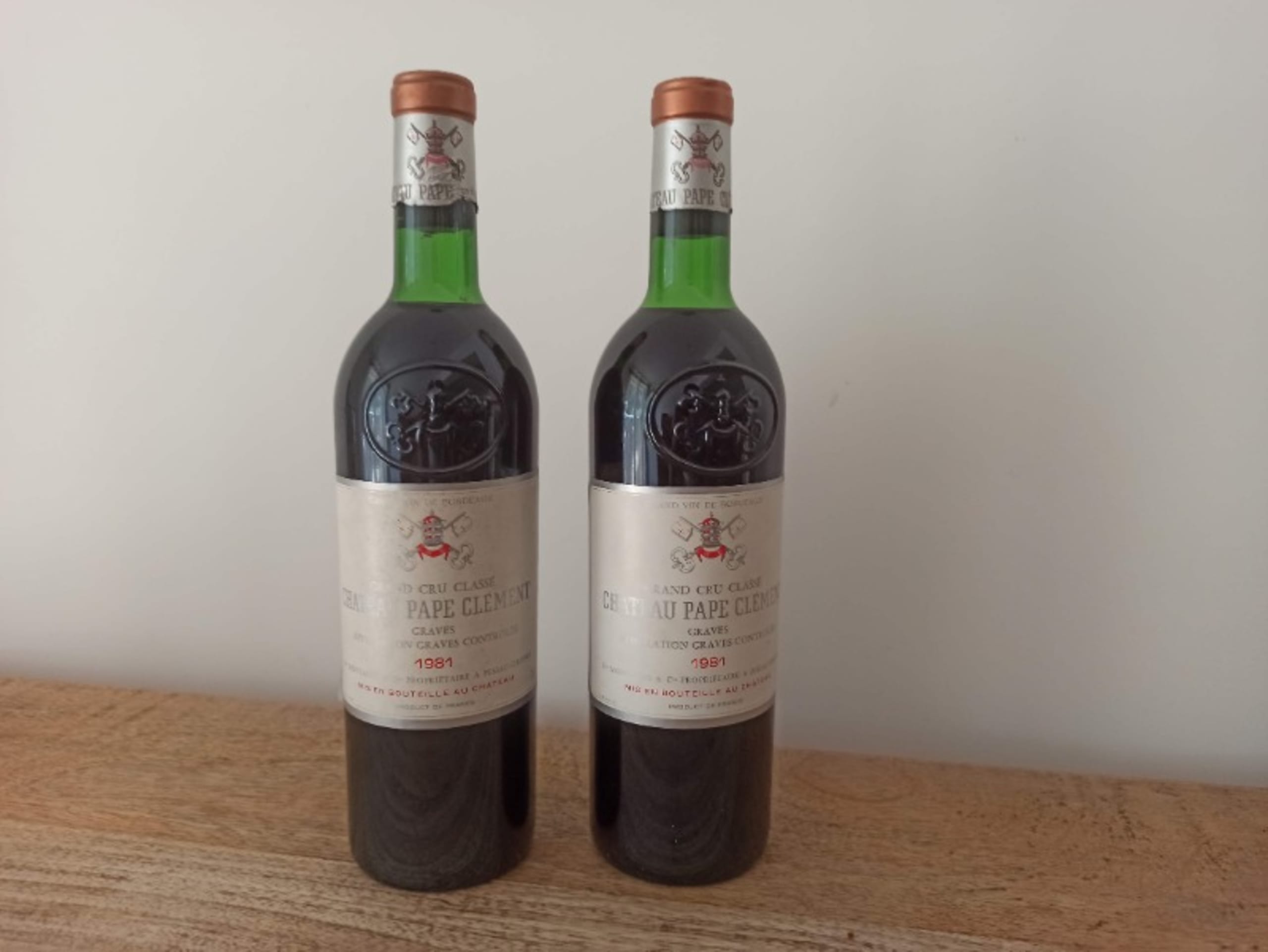 2 x Grand cru, Pape Clément, Pessac-Léognan, 1981