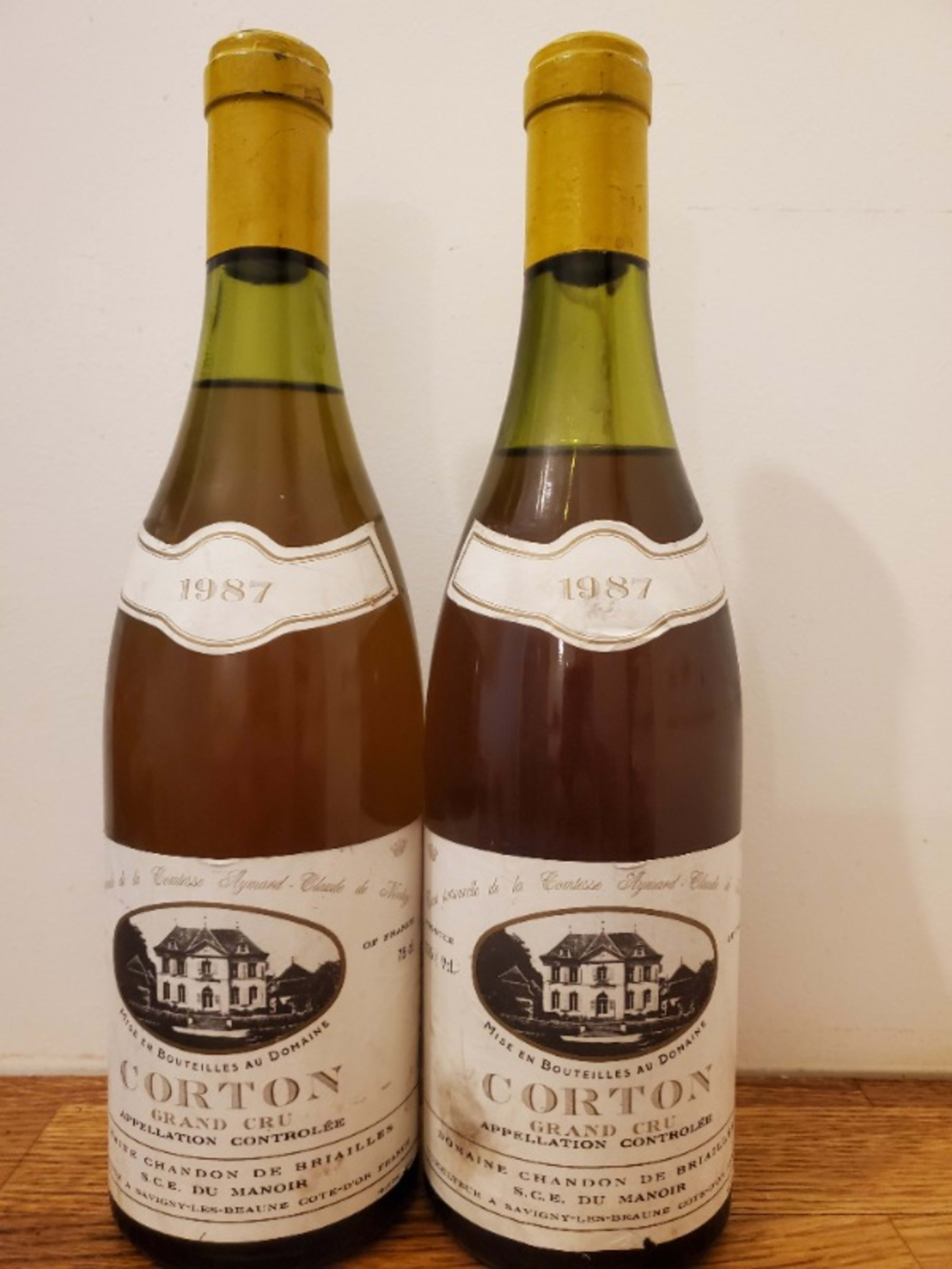 2 x Corton, Grand Cru, domaine Chandon de Briailles, 1987