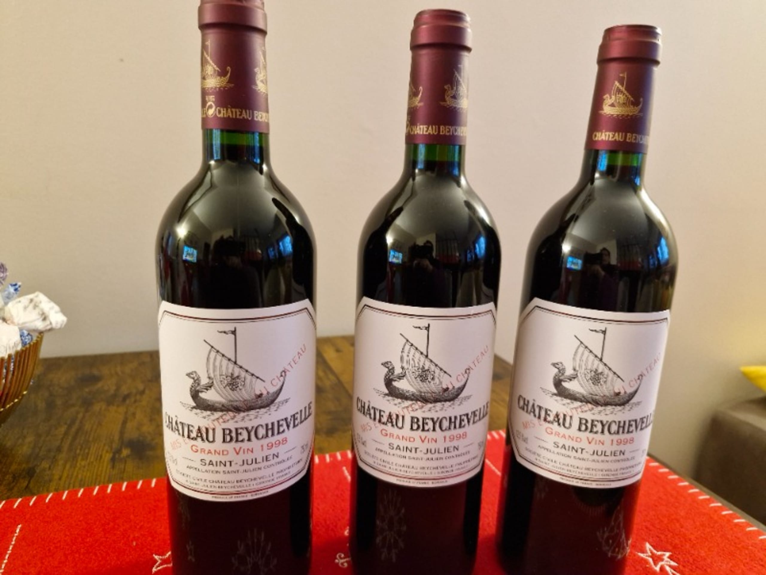 3 x Château Beychevelle, Saint-Julien, 1998