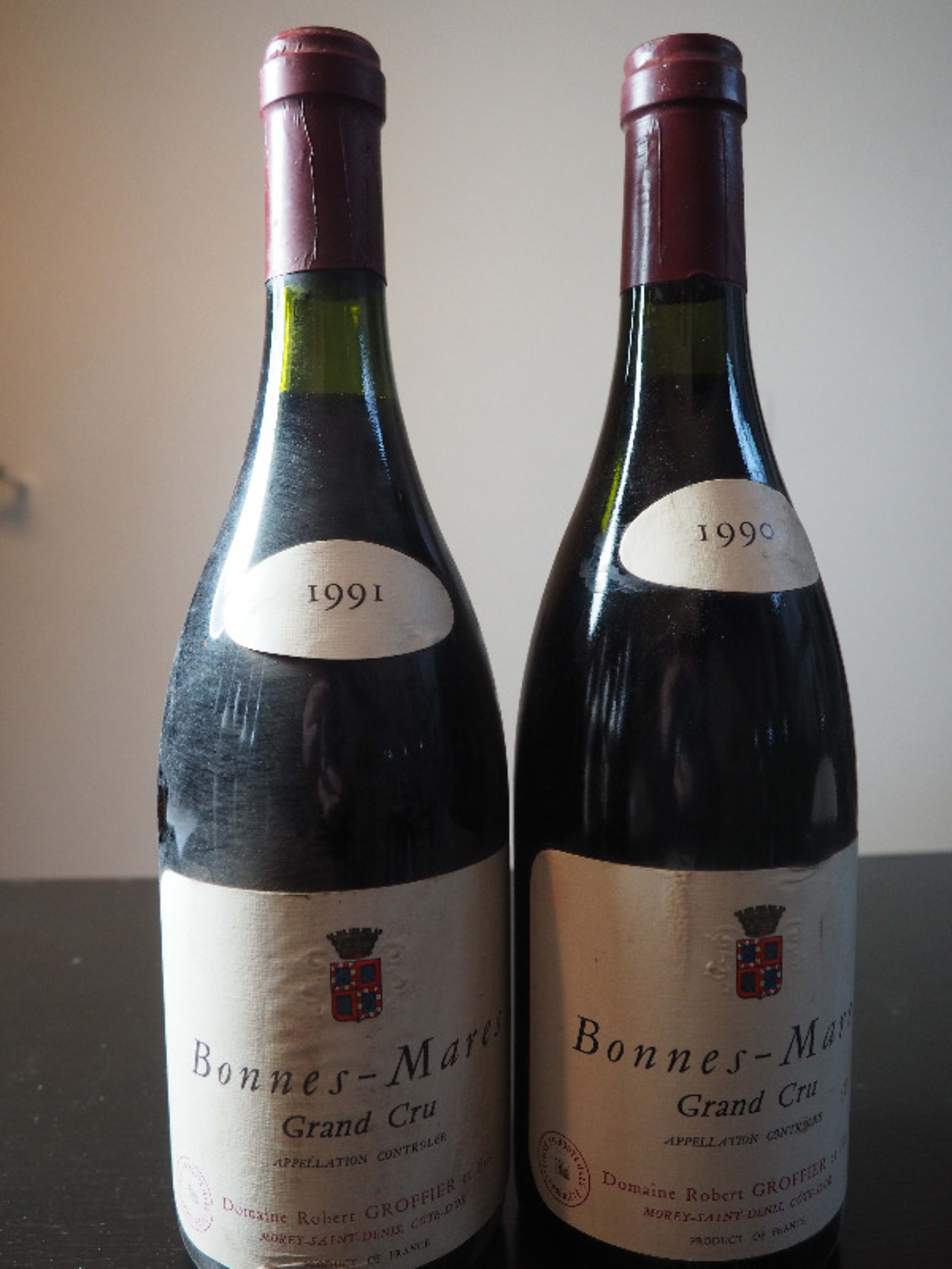 2 x Bonnes-Mares, Grand Cru, Robert Groffier, 1990 & 1991