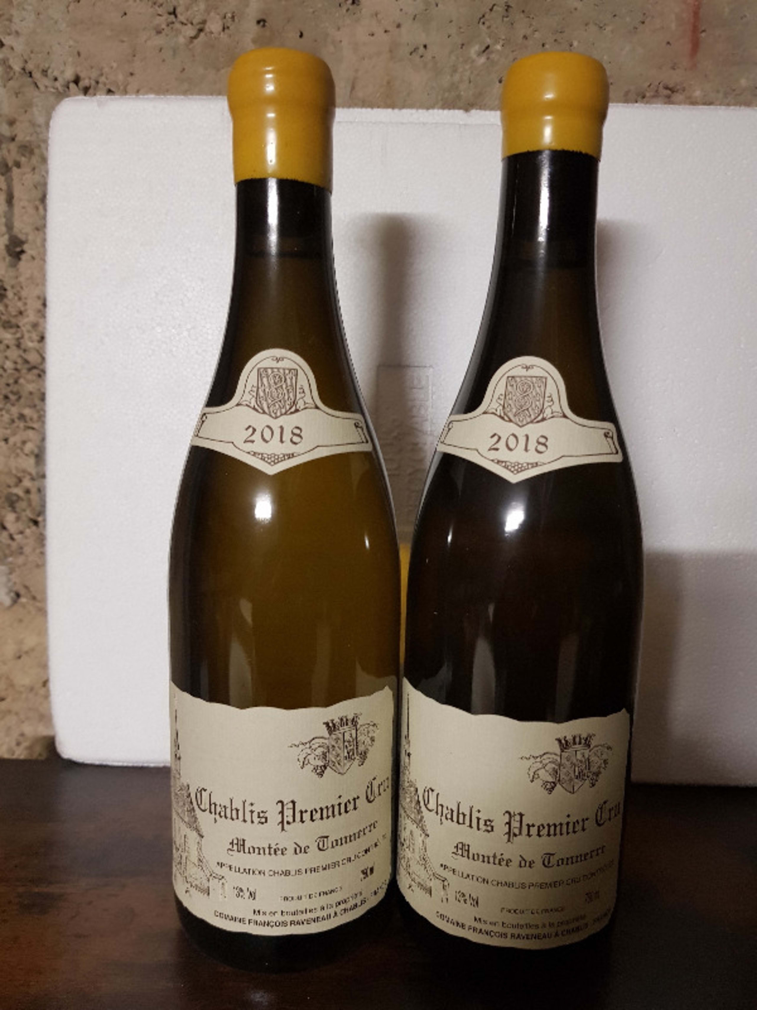 2 x Chablis Premier Cru, Montée de Tonnerre, Raveneau, 2018
