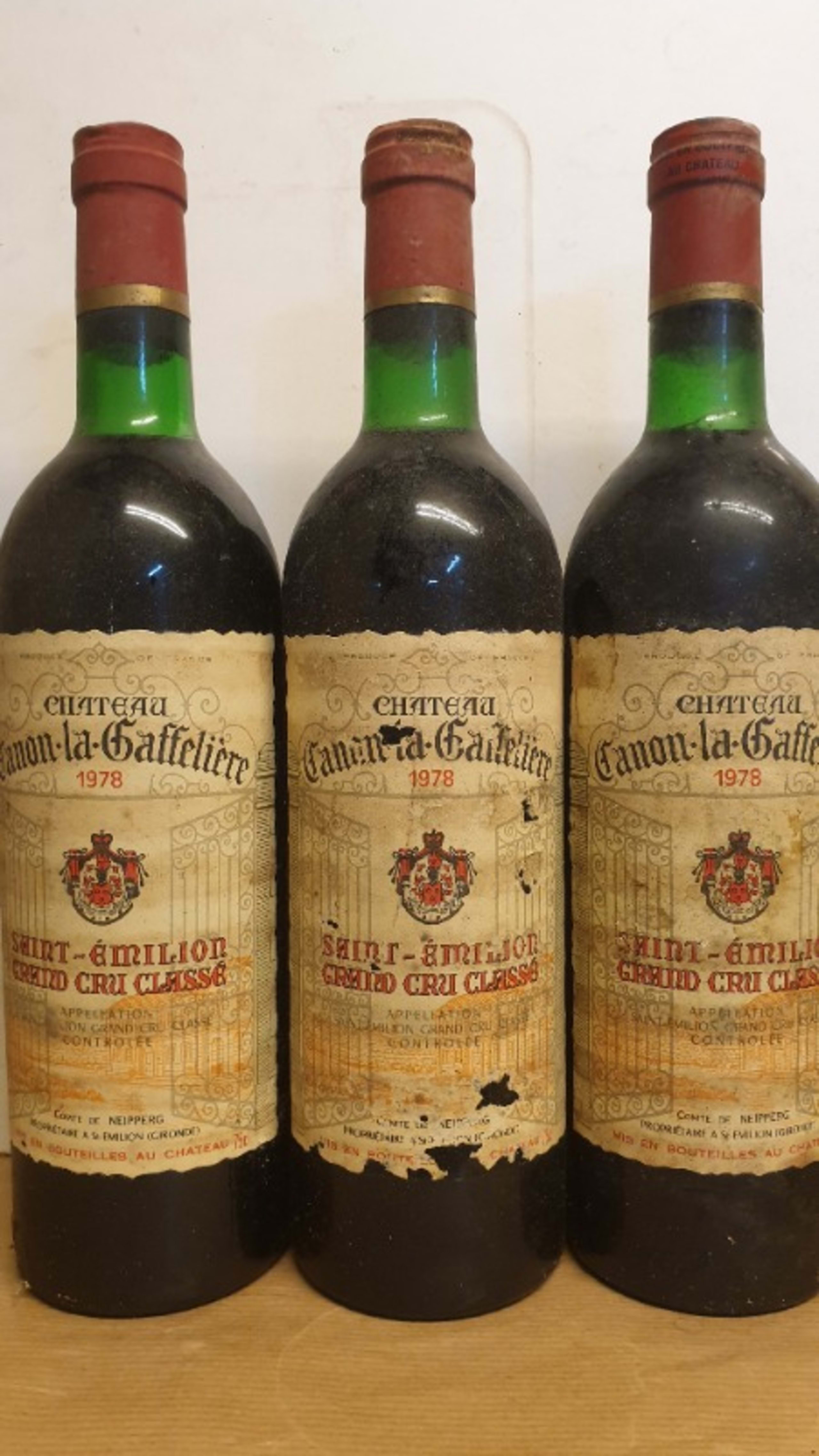 3 x château Canon la Gaffelière, Saint-Émilion Grand Cru, 1978