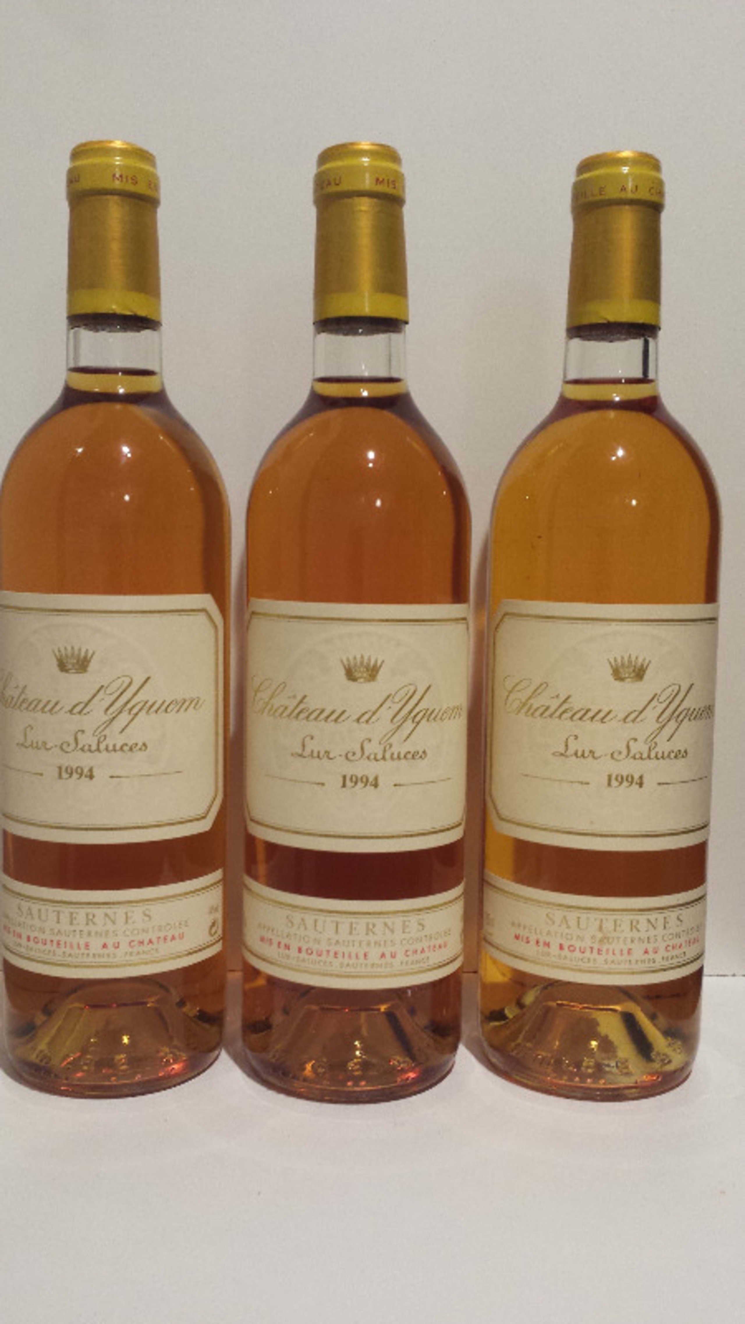 3 x Lur Saluces, Château d'Yquem, Sauternes, 1994