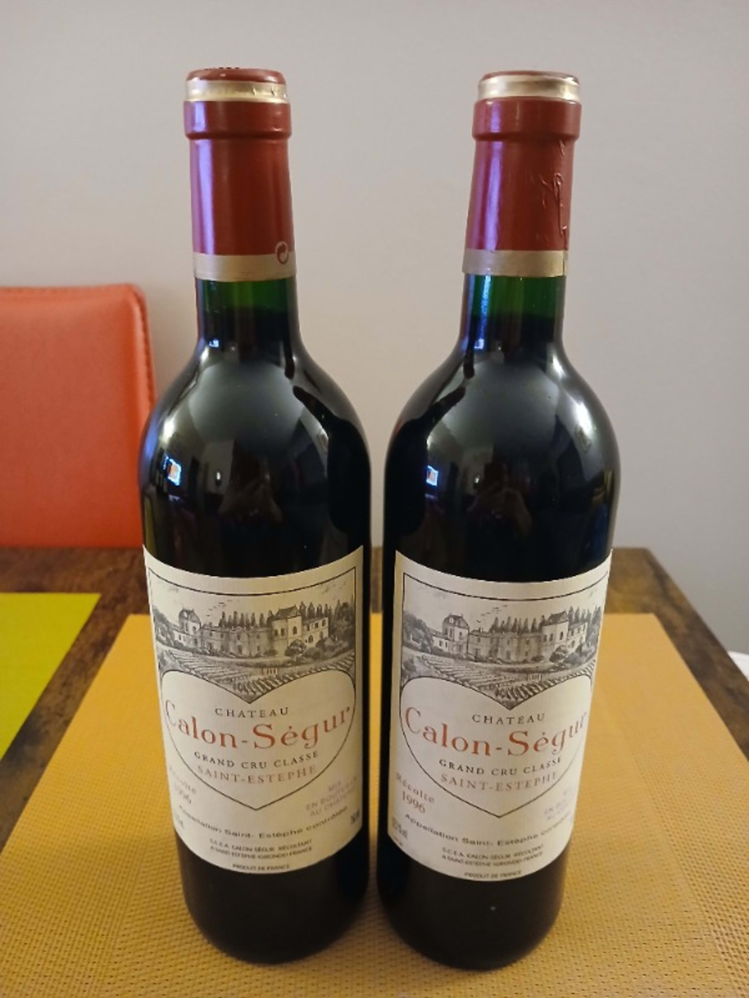 2 x Château Calon  Ségur, Saint-Estèphe, 1996