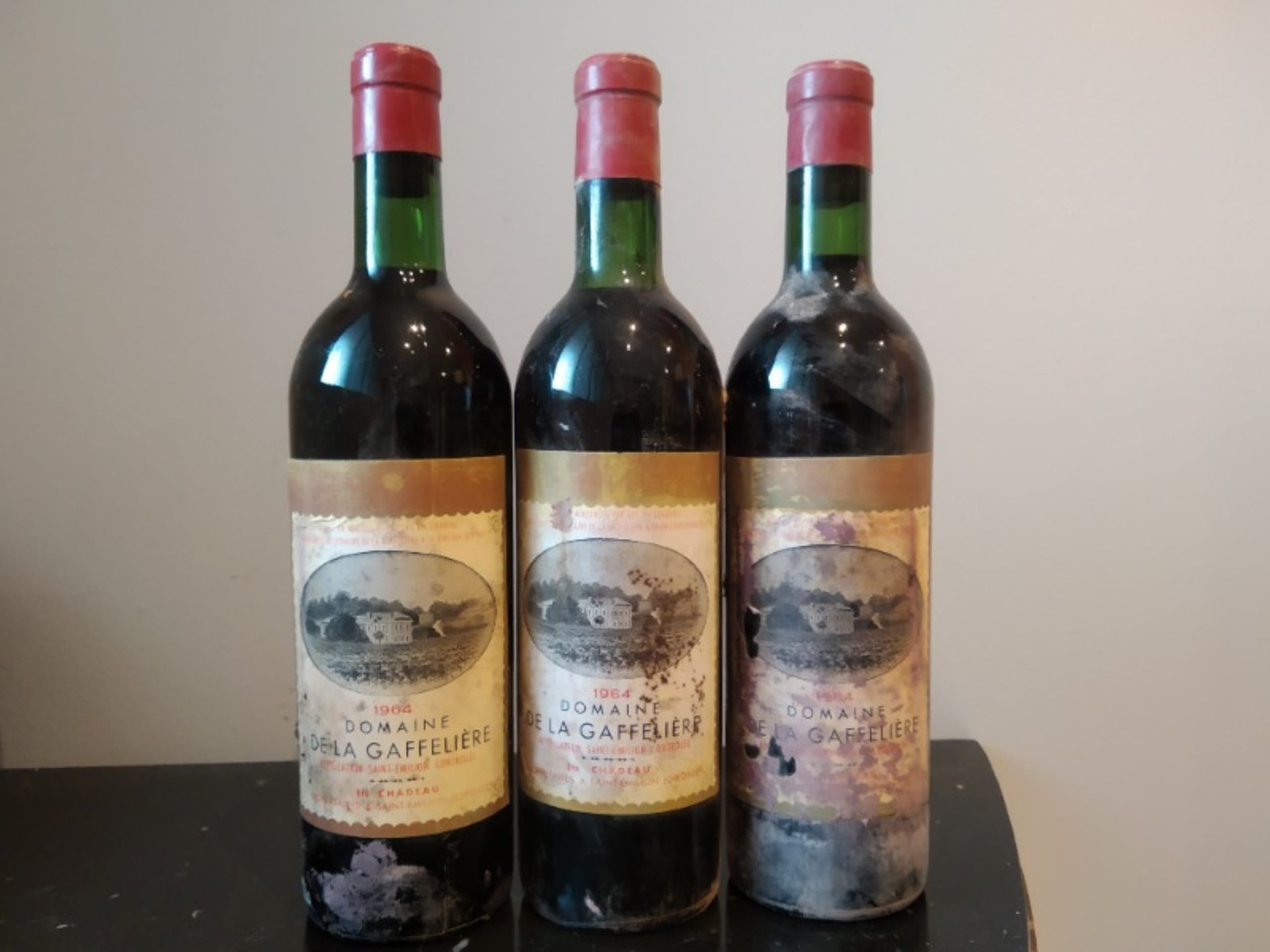 3 x Domaine de la Gaffeliere, Saint-Émilion, 1964