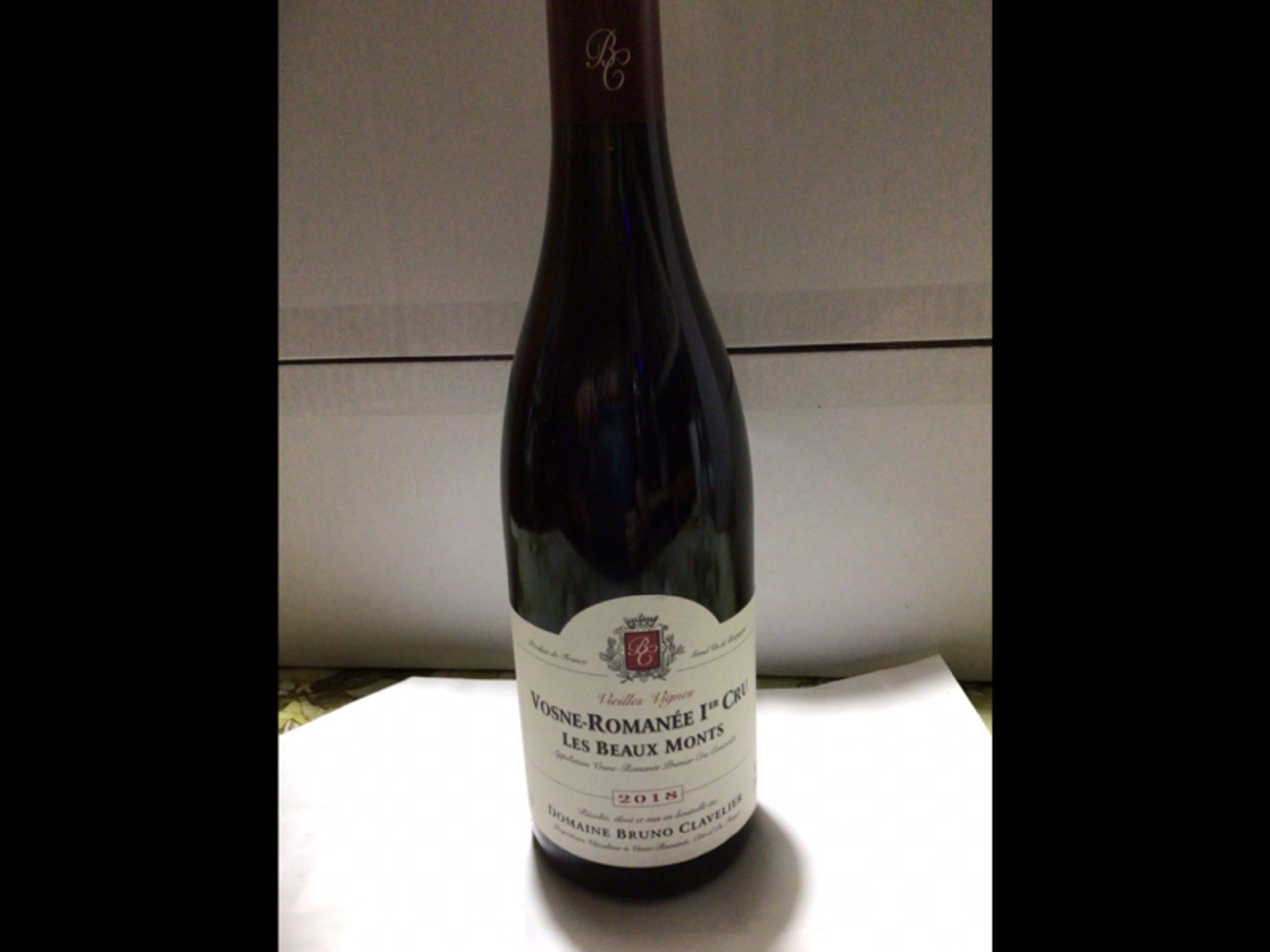 Vosne-Romanée, 1 er cru vieilles vignes les BEAUX MONTS, Bruno Clavelier, 2018