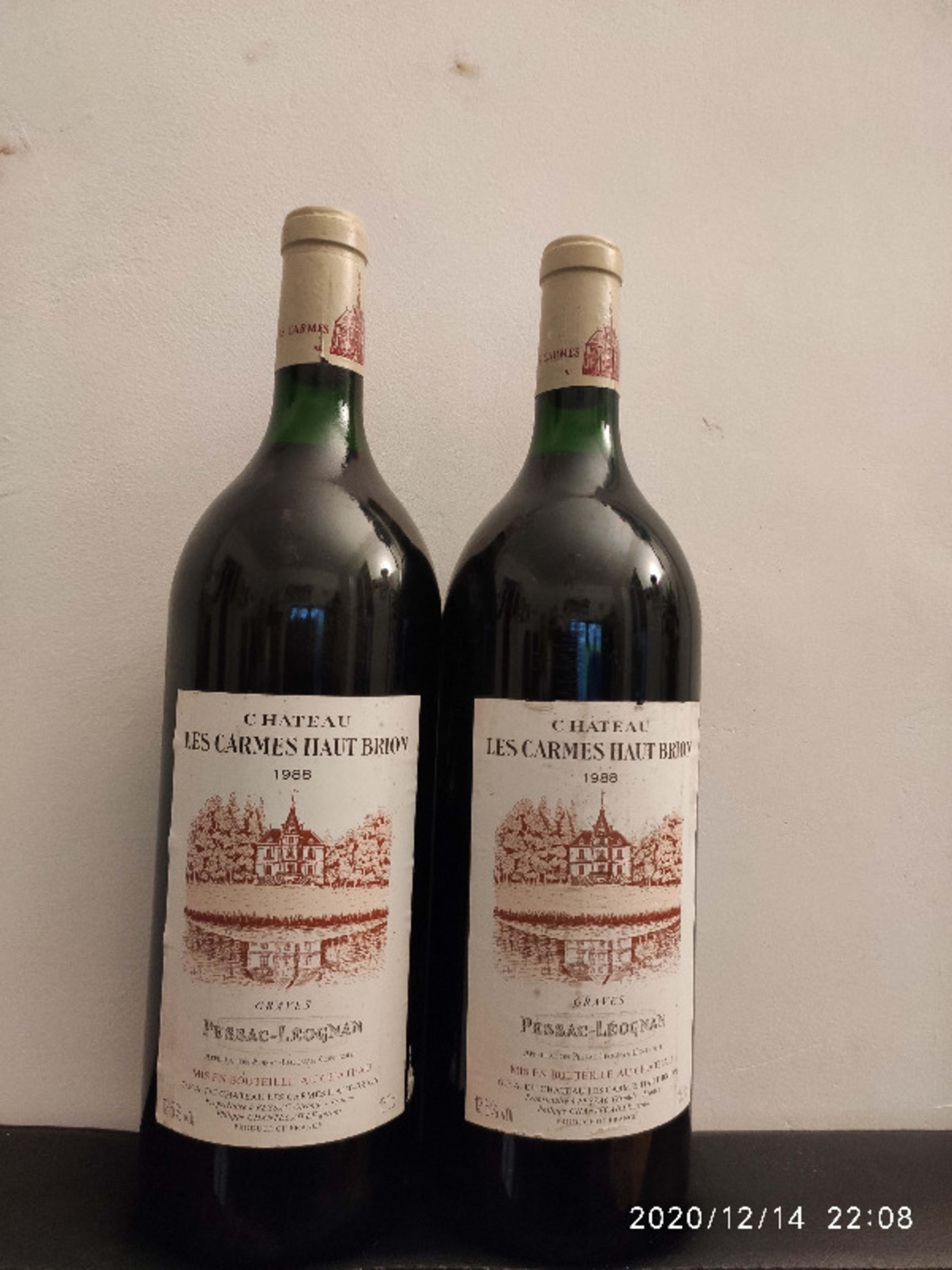 2 x Les Carmes Haut Brion, Pessac-Léognan, 1988 (Magnum)