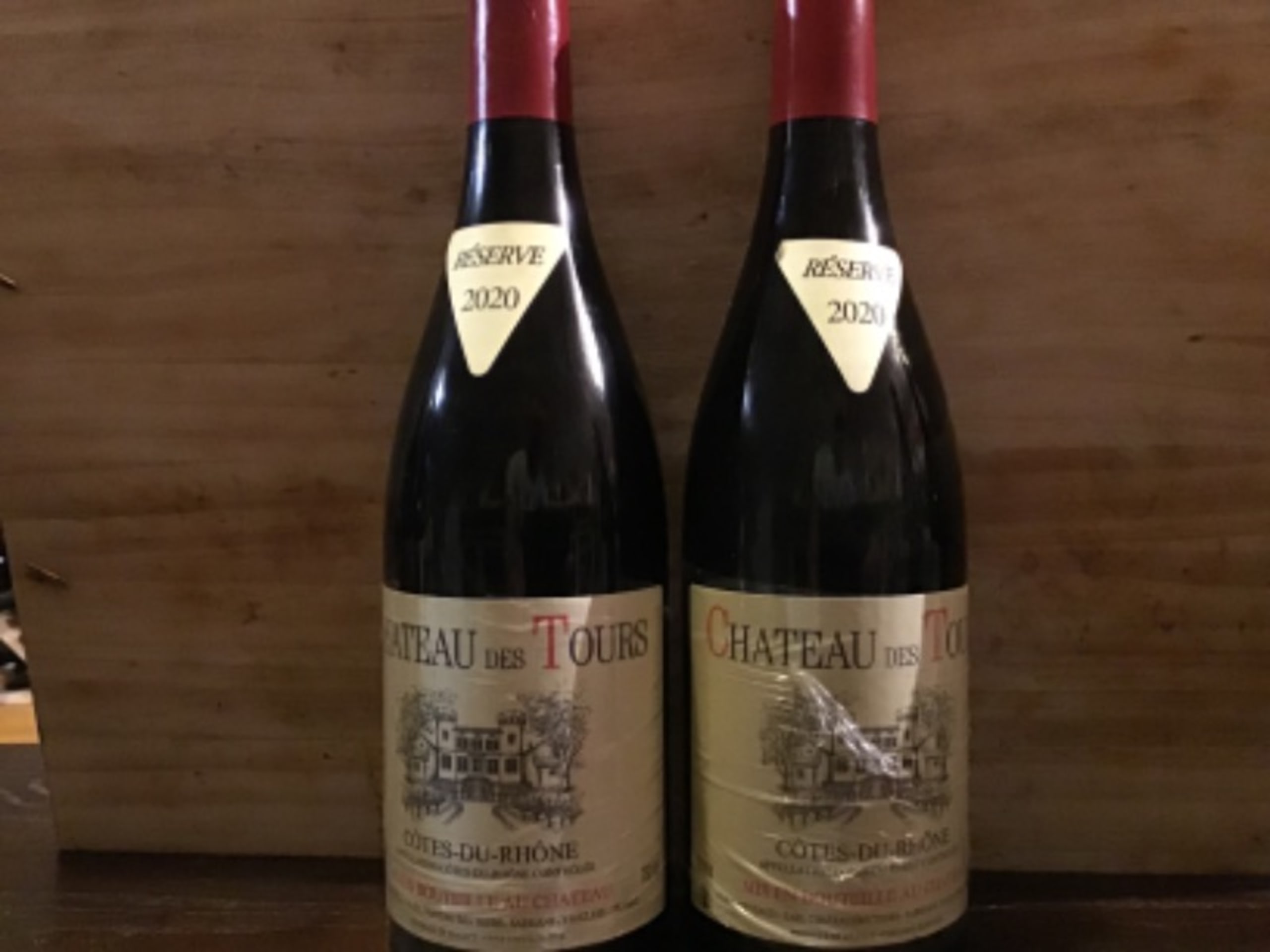2 x Côtes-du-Rhône, château des Tours, Réserve, 2020