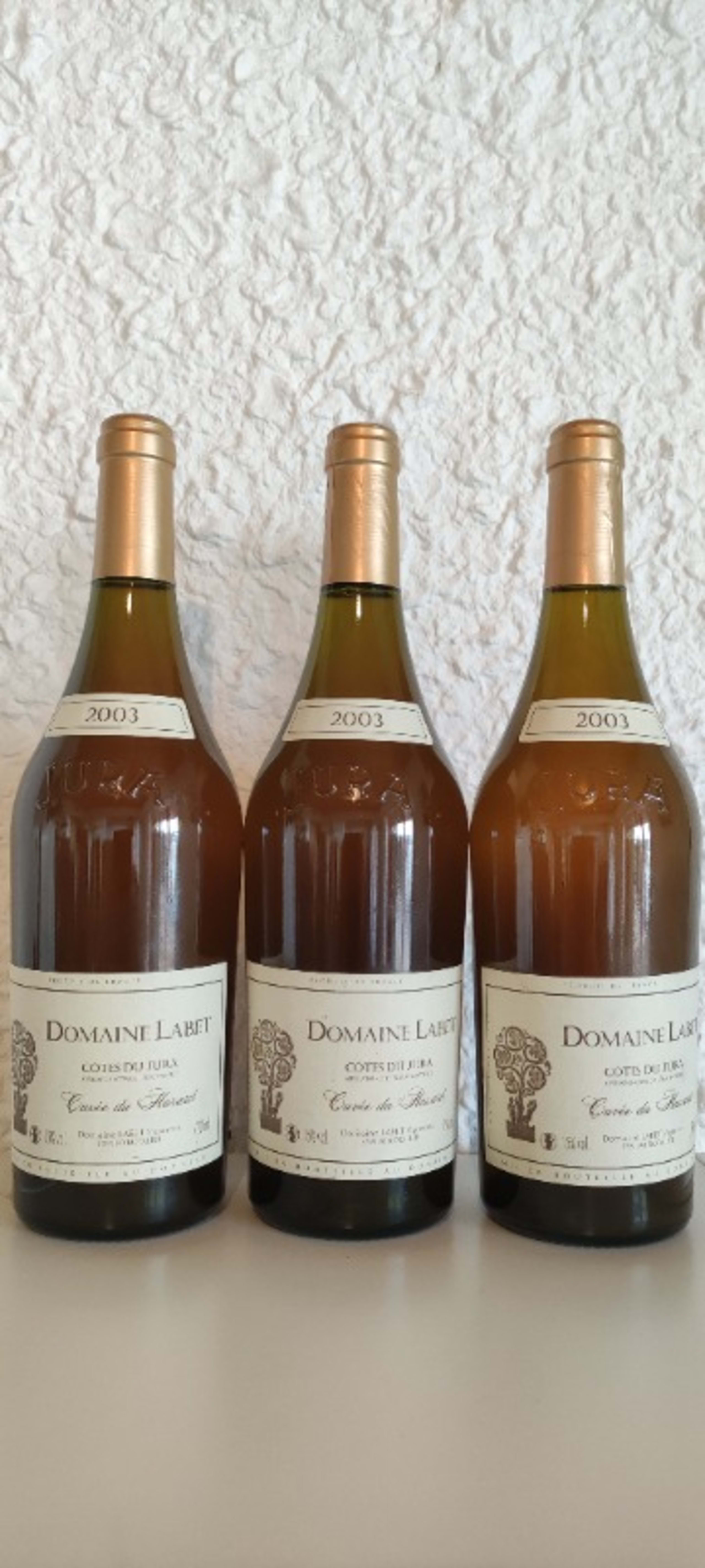 3 x Cuvée du hasard, Domaine Labet, Côtes-du-Jura, 2003