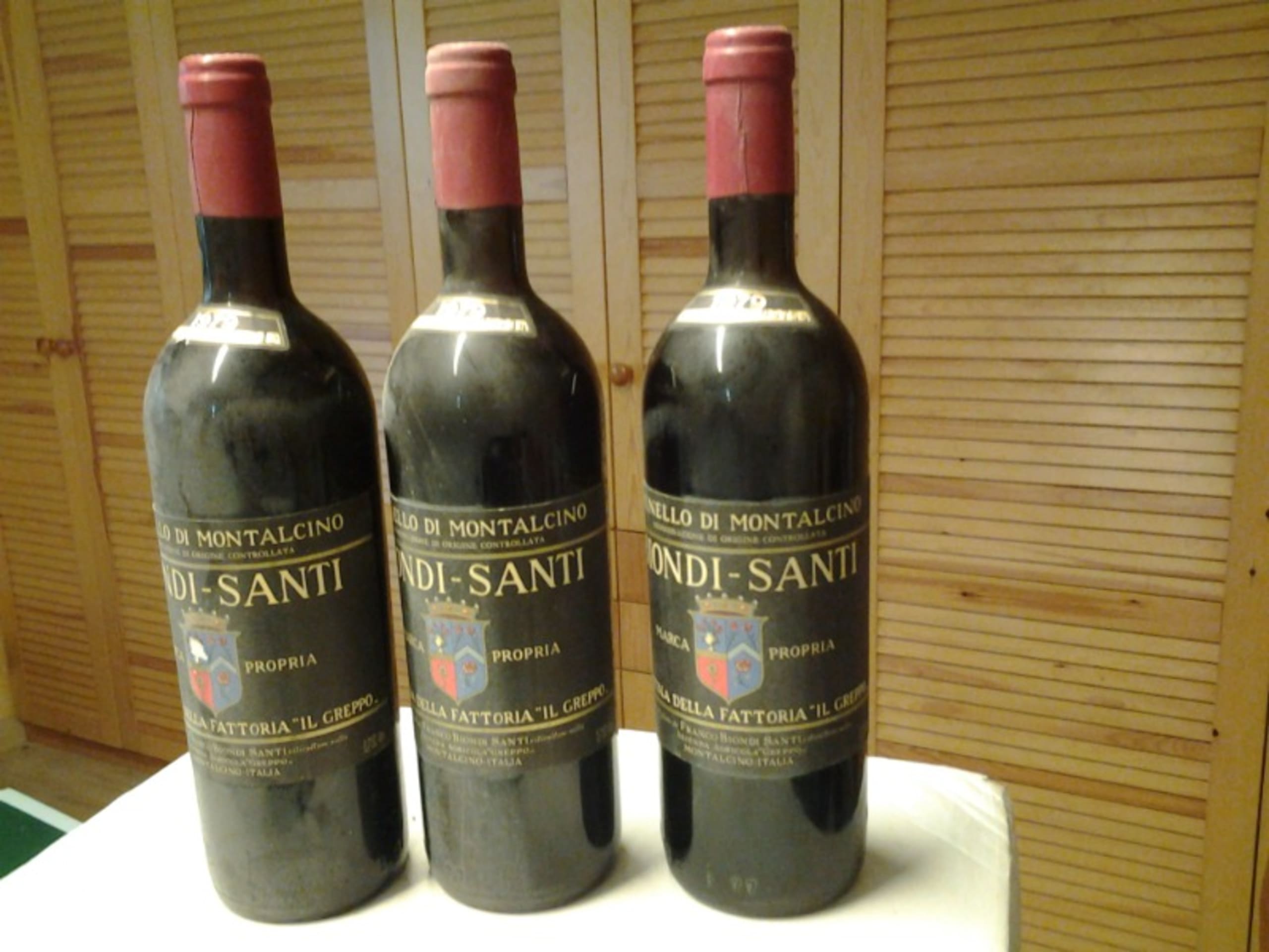 3 x 1er CRU  IL GREPPO, BIONDI-SANTI, 1979