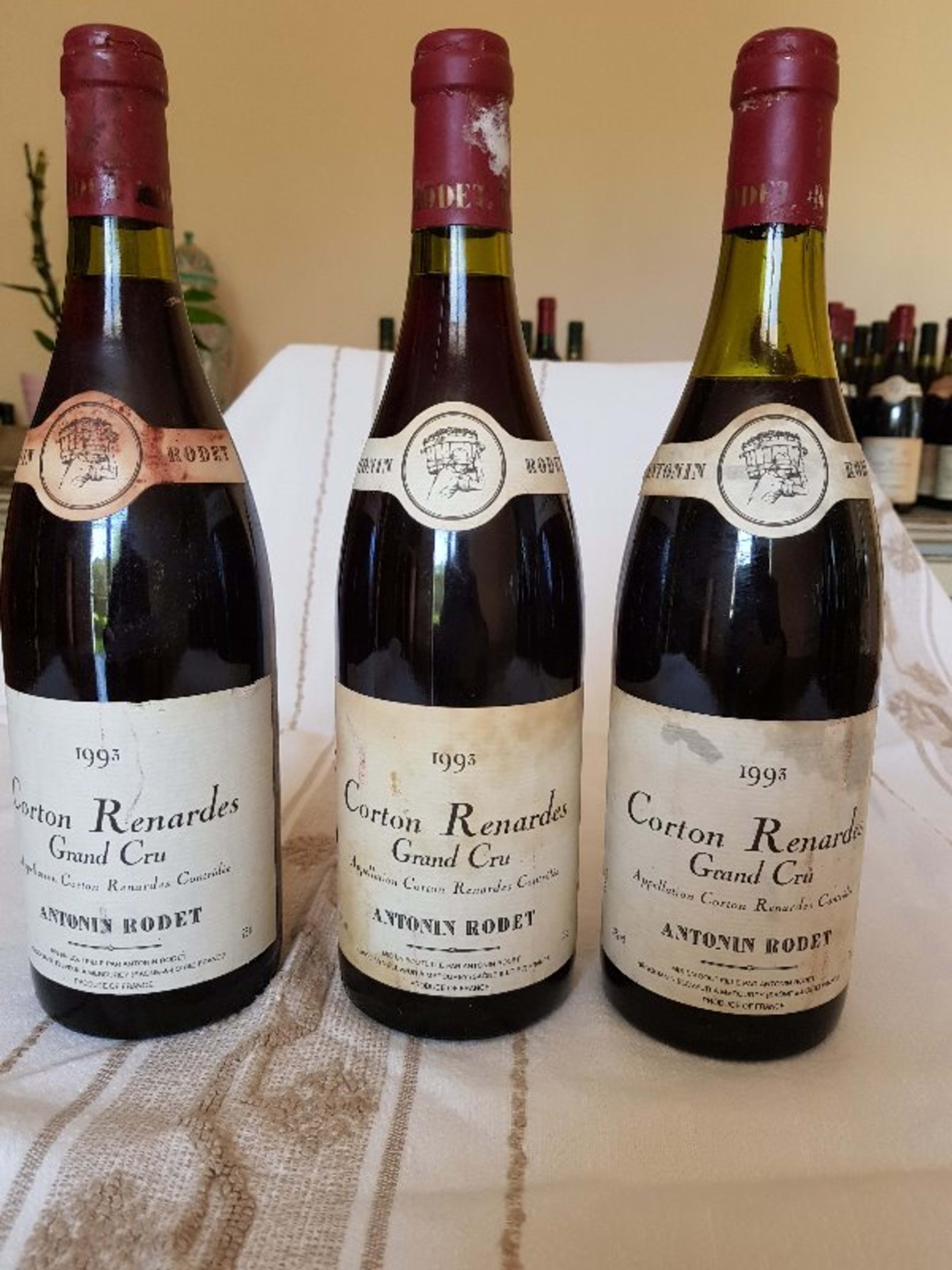 3 x Corton, Les Renardes Grand Cru, Antonin Rodet, 1993