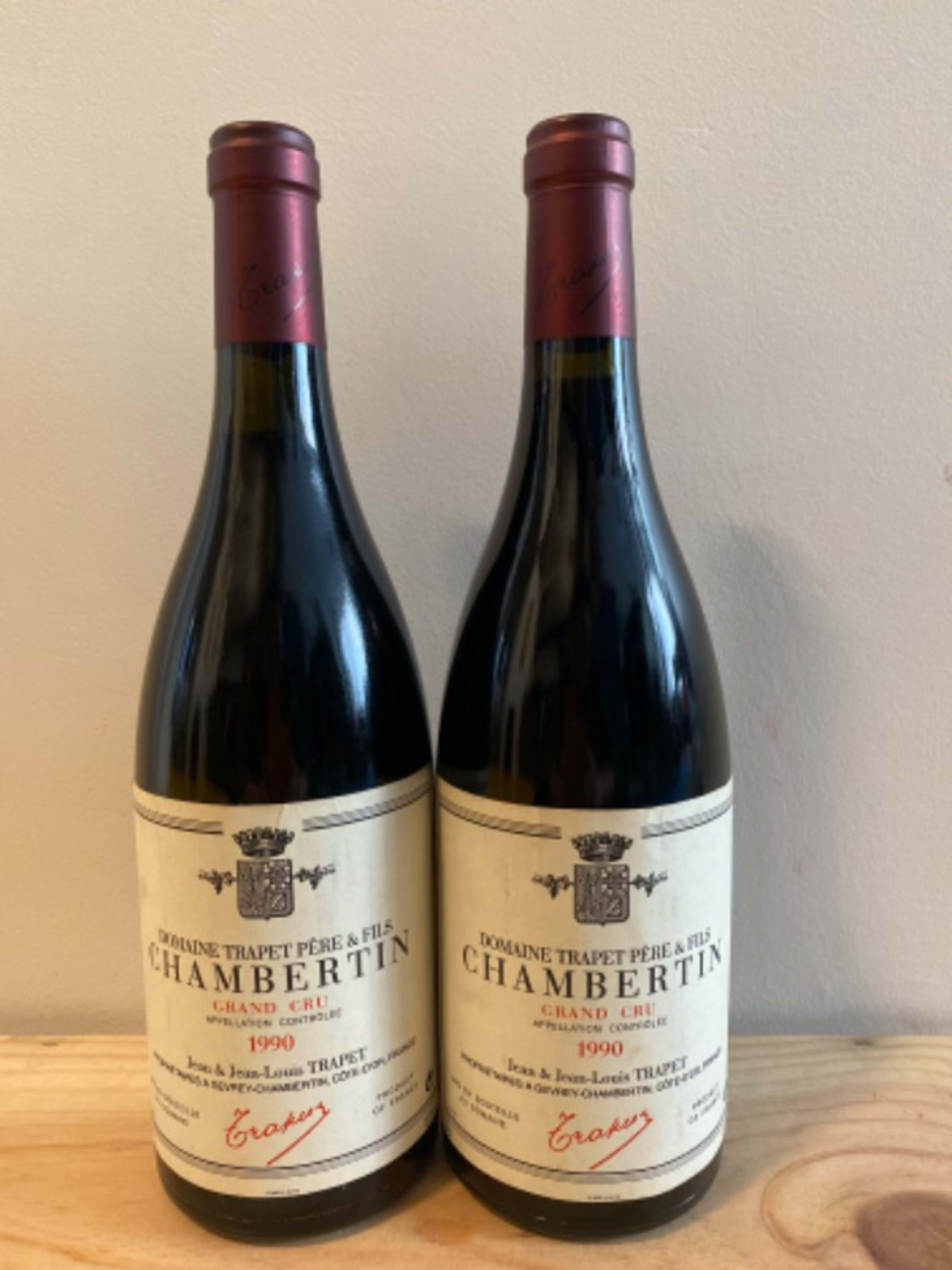 2 x Chambertin, Grand Cru, Domaine Trapet père et fils, 1990
