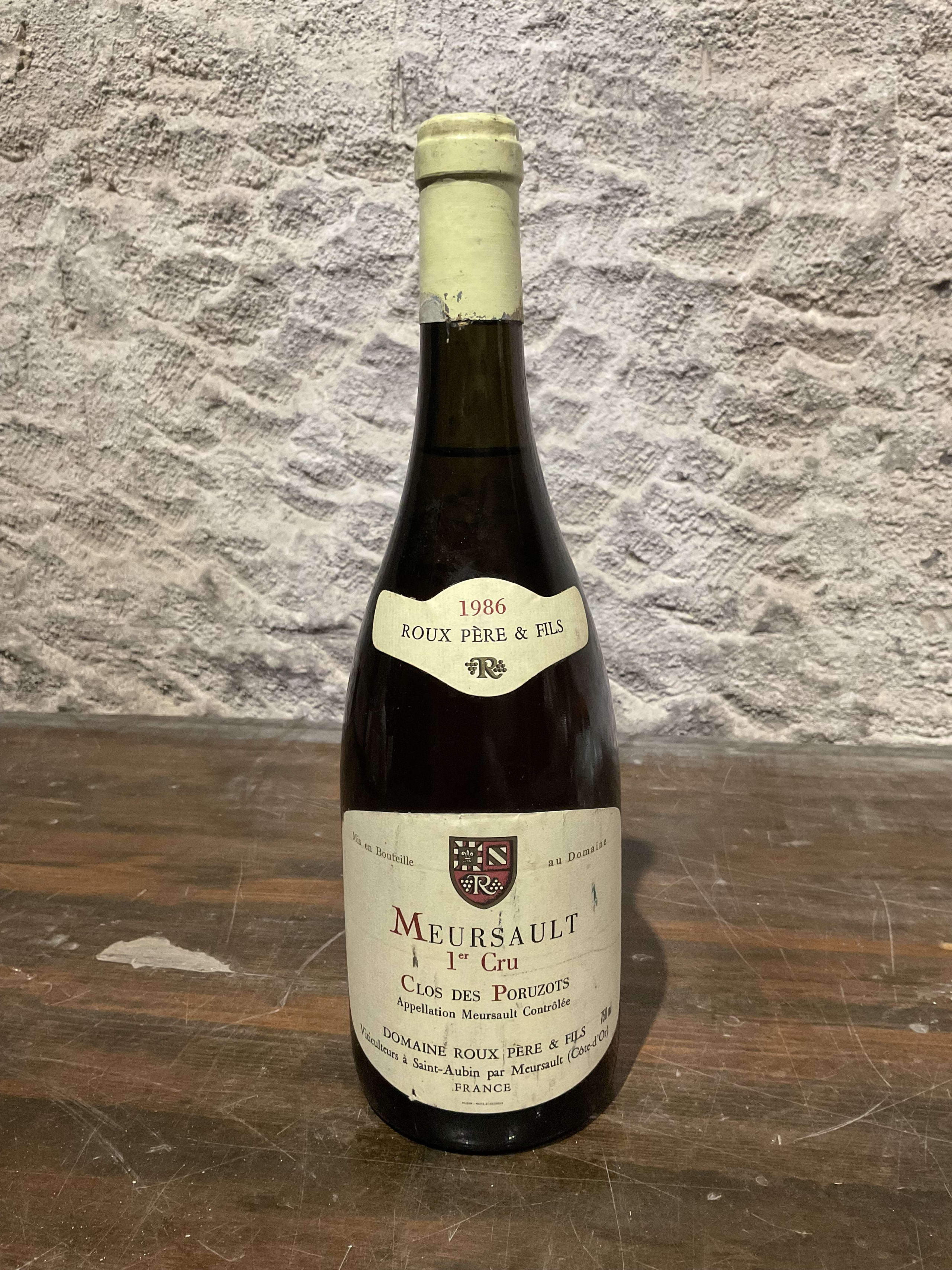 Roux Père et Fils, Meursault Premier Cru, Clos Poruzots, 1986