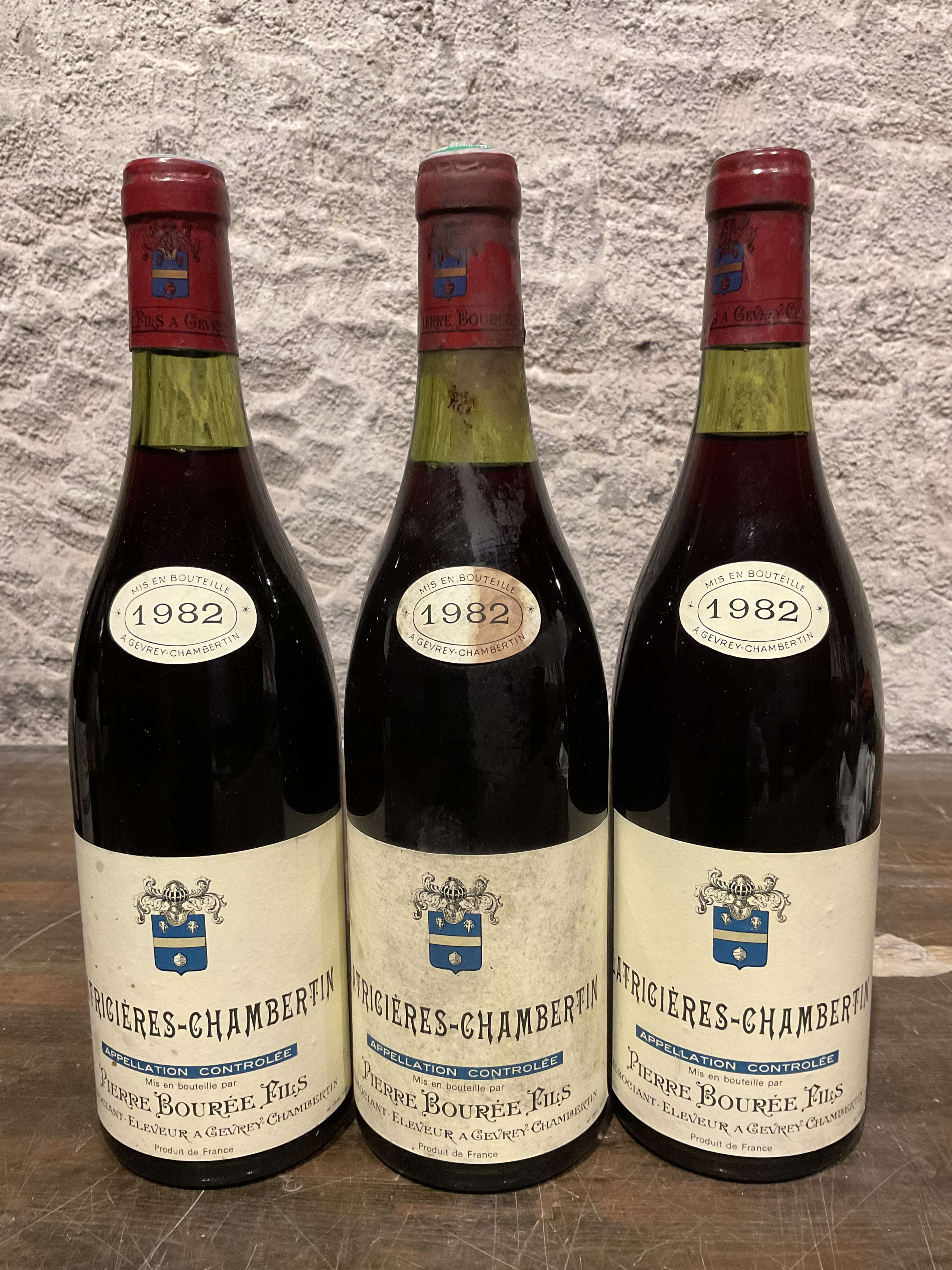 3 x Pierre Bourée & Fils, Latricières-Chambertin Grand Cru, 1982