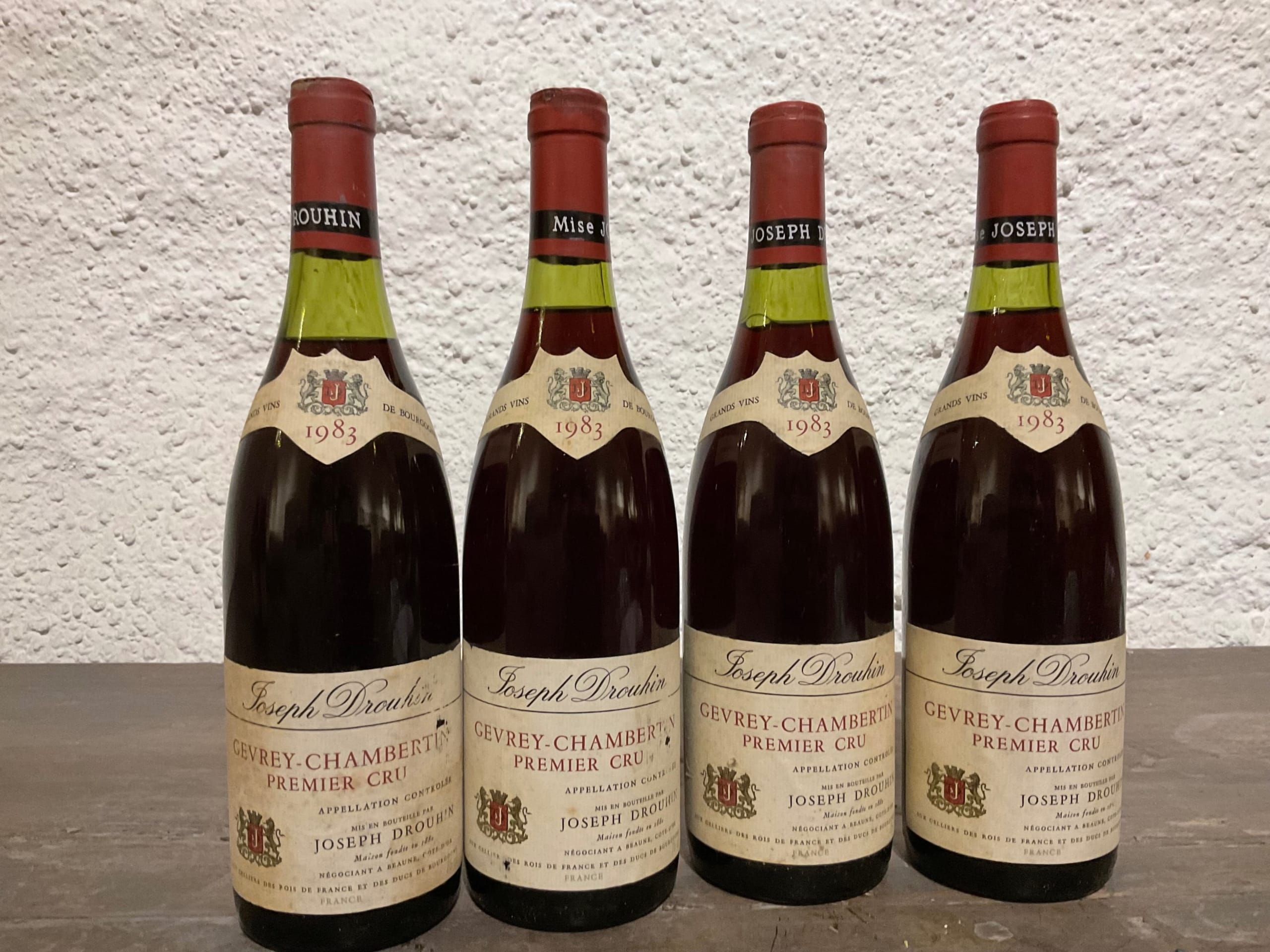4 x Joseph Drouhin, Gevrey-Chambertin Premier Cru, 1983