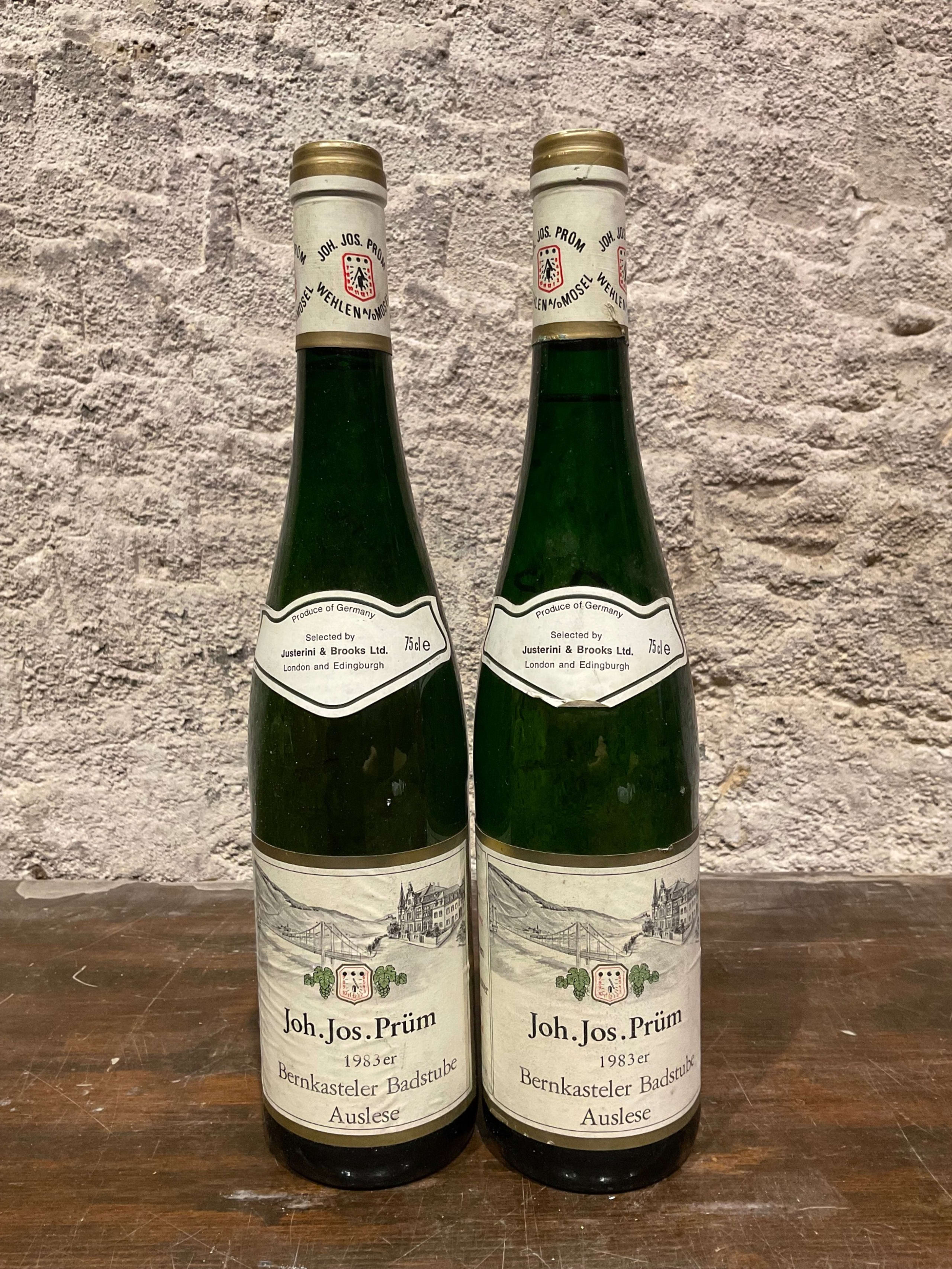 2 x Joh. Jos. Prum, Bernkasteler Badstube Riesling Auslese, Mosel, 1983