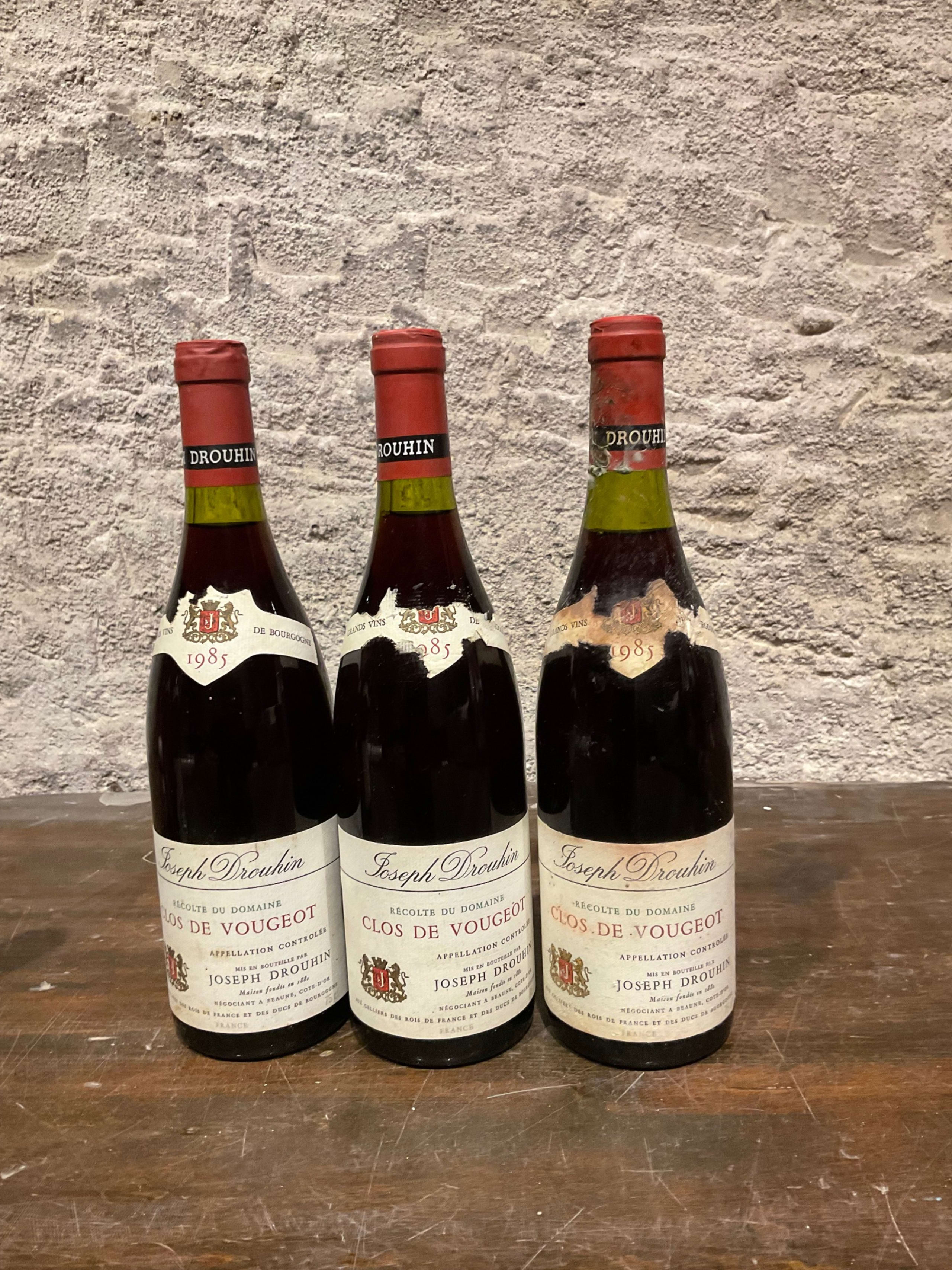3 x Joseph Drouhin, Clos de Vougeot Grand Cru, 1985