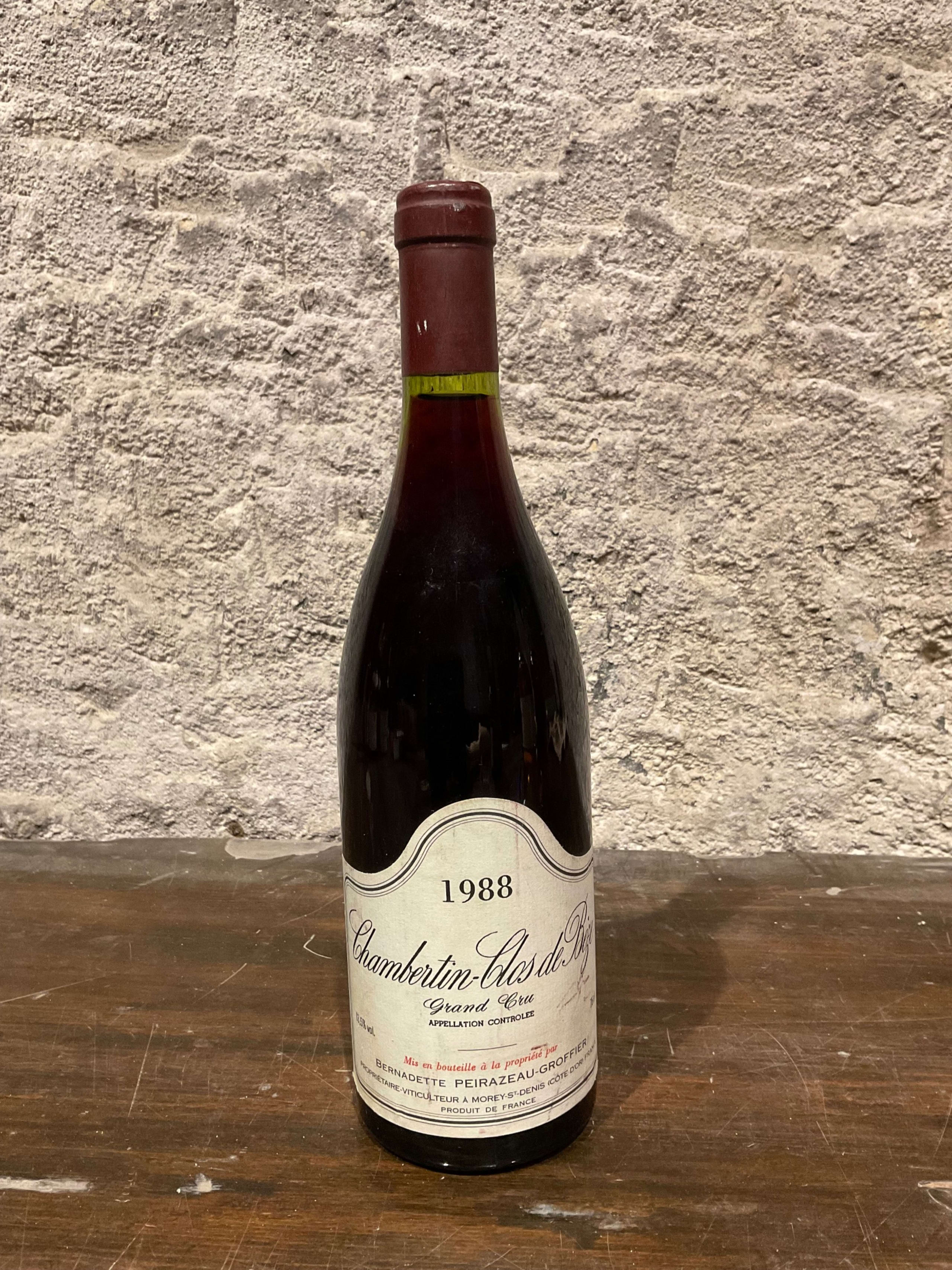 Bernadette Peirazeau- Groffier, Chambertin-Clos de Bèze Grand Cru, 1988