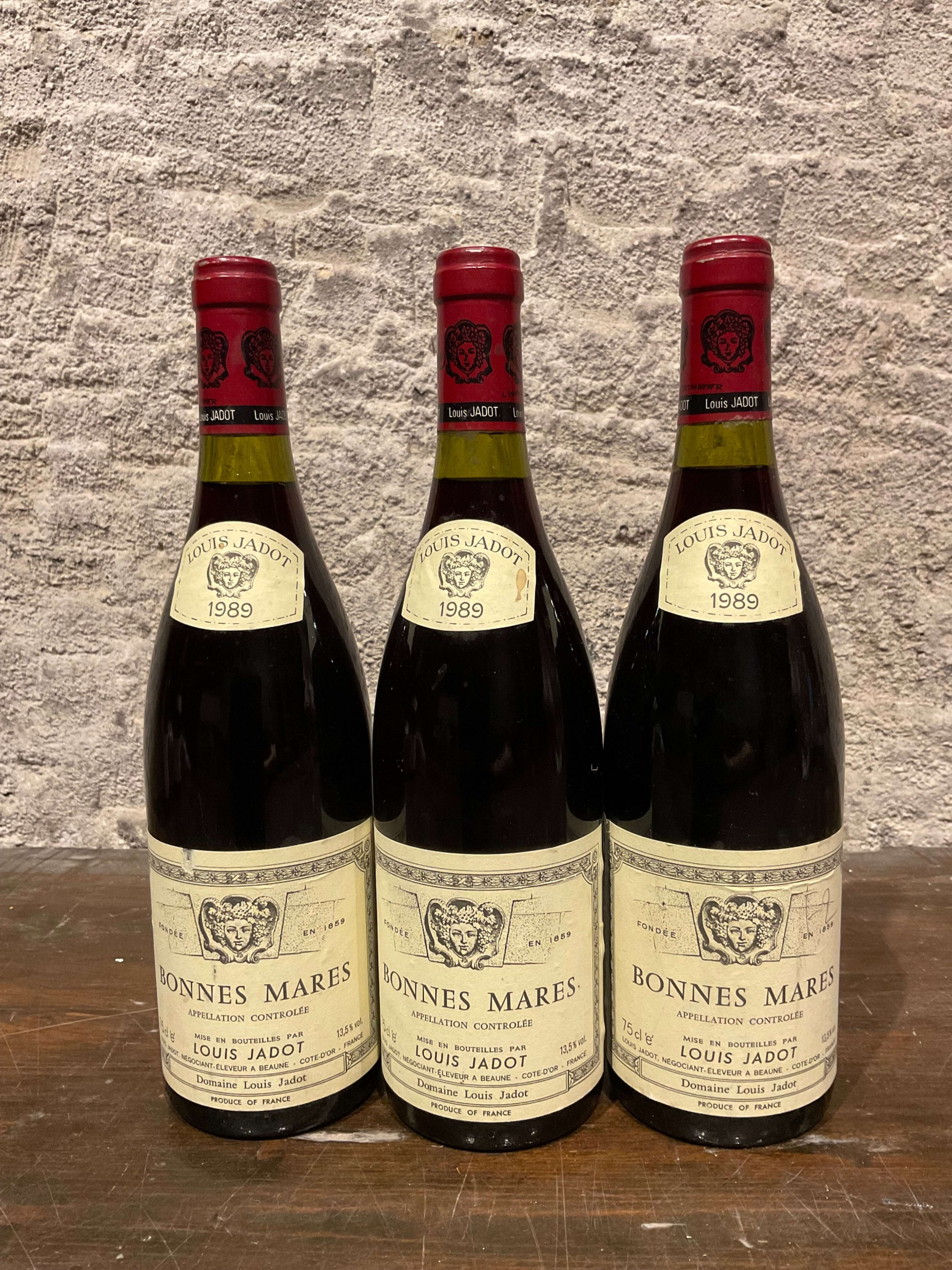 3 x Domaine Louis Jadot, Bonnes Mares Grand Cru, 1989