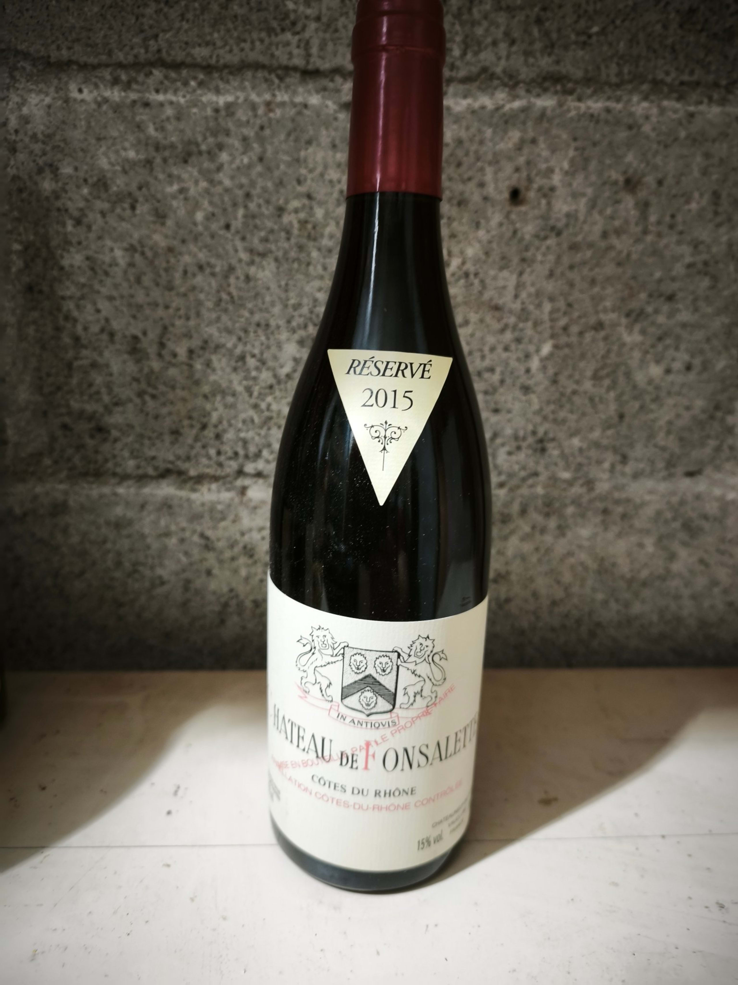 Château de Fonsalette, Côtes du Rhône, Rouge, 2015