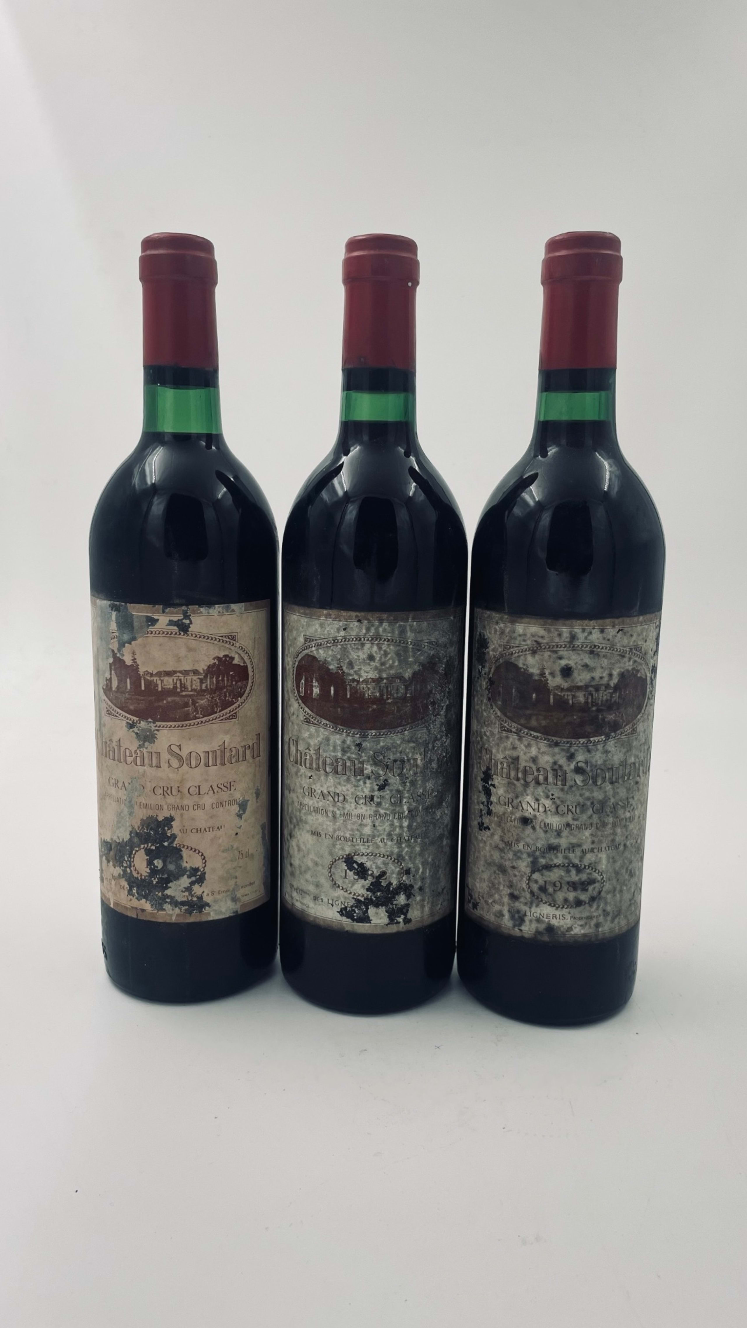 3 x Château Soutard, Saint-Émilion Grand Cru, 1982