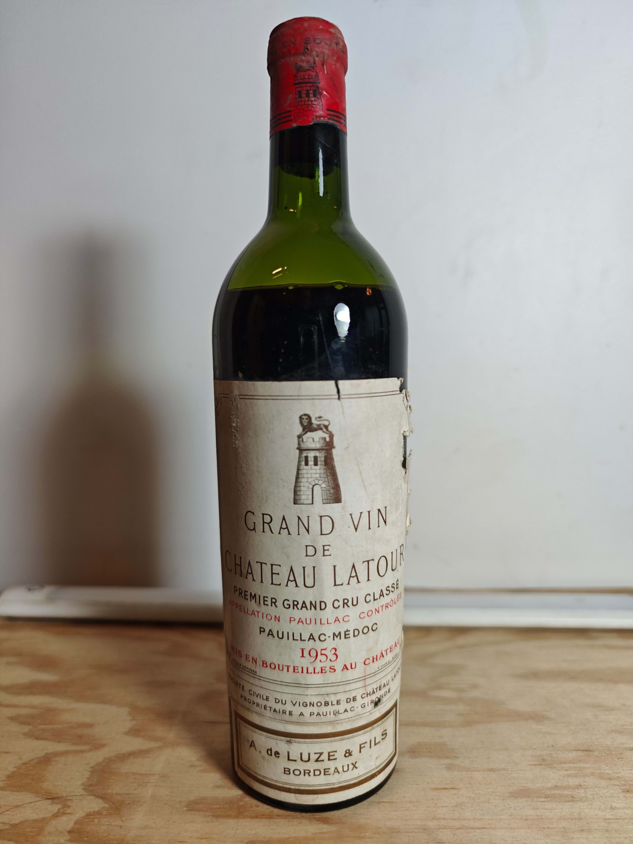 Grand Vin de château Latour, Pauillac, 1953