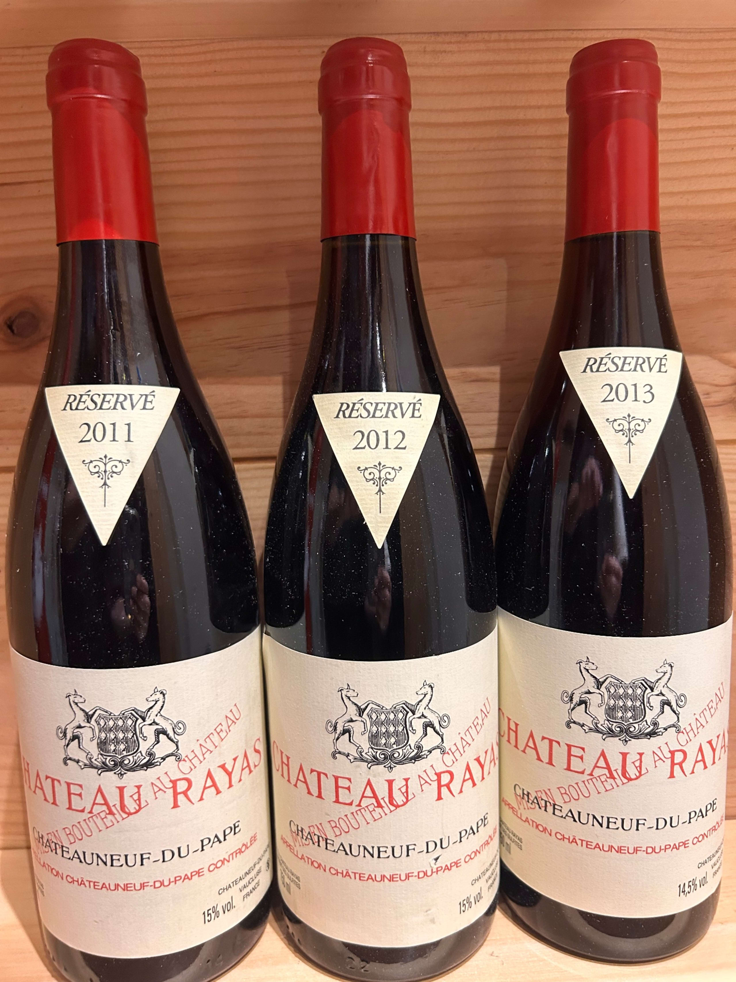 3 x Château Rayas, Châteauneuf-du-Pape, 2011/2012/2013