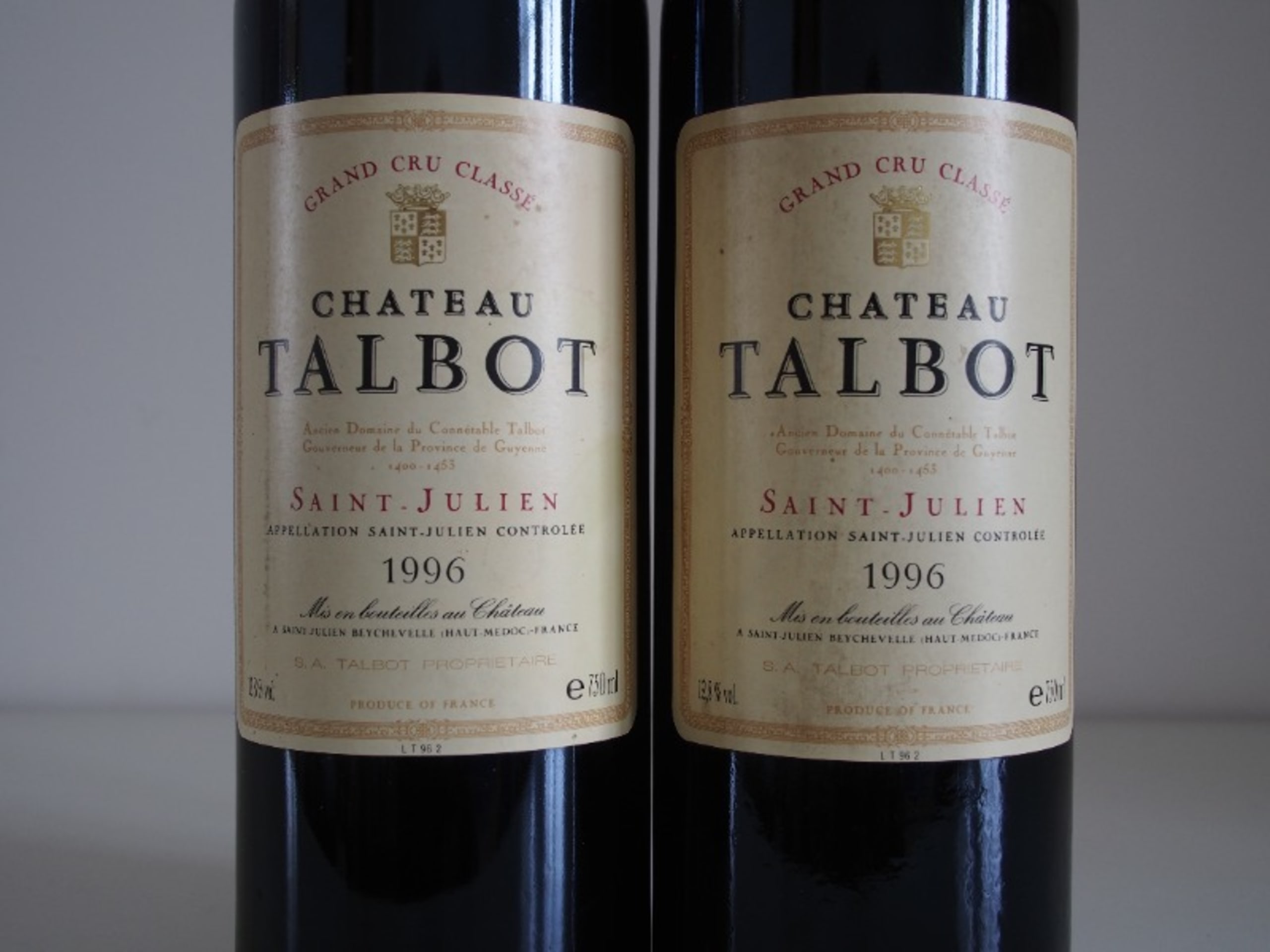 Étiquette de Château Talbot, Saint-Julien