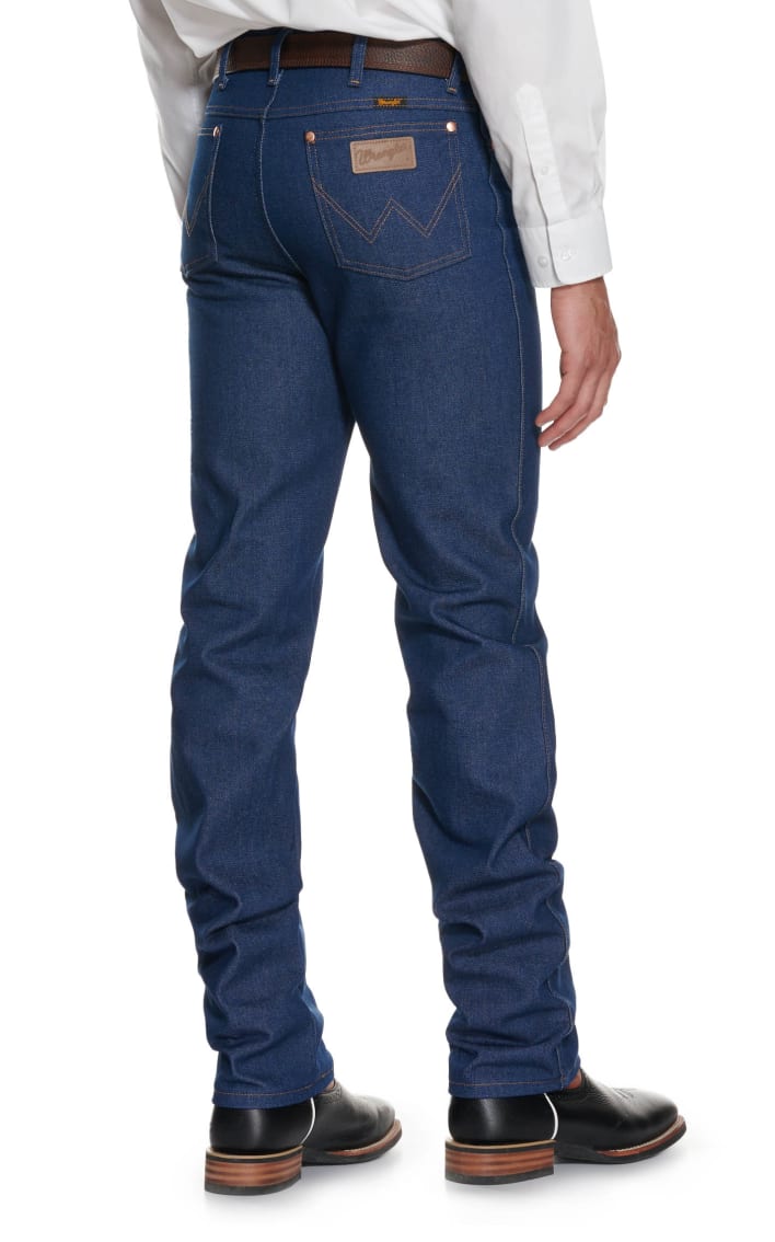 Wrangler Men's Rigid Indigo Cowboy Cut Slim Fit Jeans available at Cavenders