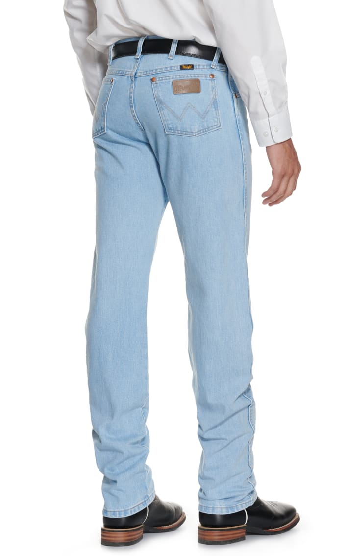 Wrangler Men's Cowboy Cut Bleach Wash Original Fit Straight Leg Jeans  available at Cavenders