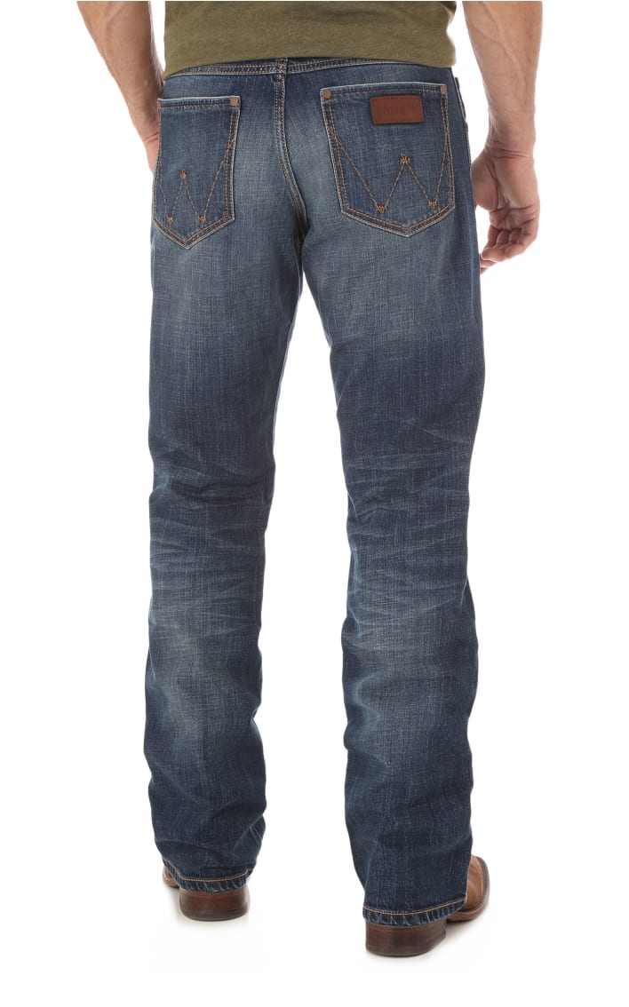 Wrangler Retro Men's Jackson Hole Medium Wash Relaxed Fit Boot Cut Jean  available at Cavenders