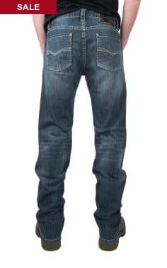 Rock & Roll Denim Men's Revolver Dark Wash Slim Fit Straight Leg ReFlex Stretch Jeans