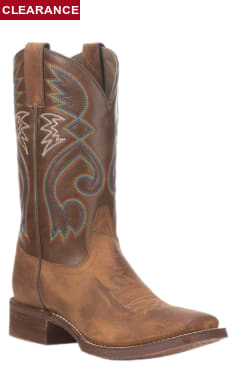 Nocona Women's HERO Tan and Brown Square Toe Cowboy Boots