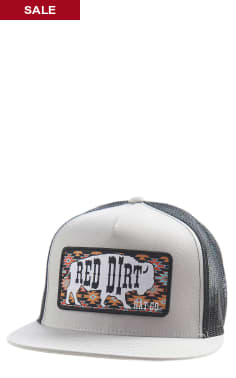 Red Dirt Hat Co. Aztec Buffalo Silver Black Cap