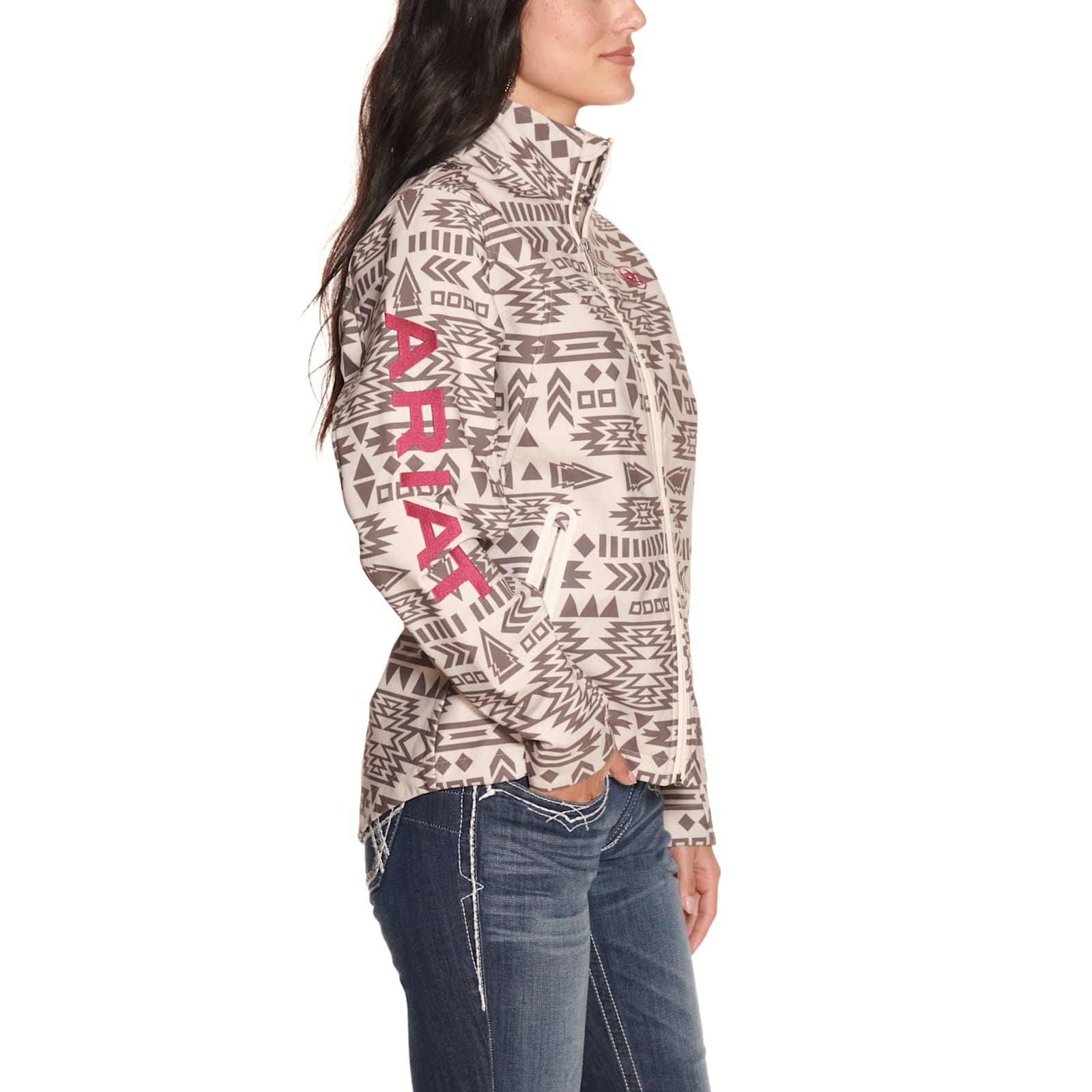 Ariat Women's New Team Brown And Tan Aztec Print Softshell Logo Jacket  Available At Cavenders | forum.iktva.sa