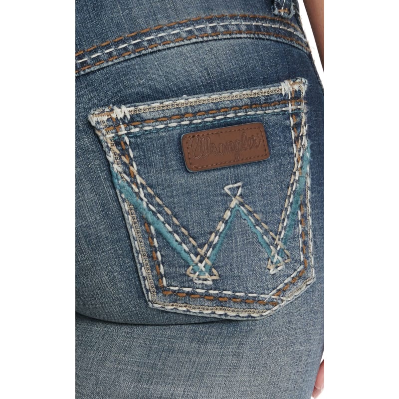 Wrangler Retro Sadie Women's Dark Wash Low Rise Boot Cut Jeans available at  Cavenders