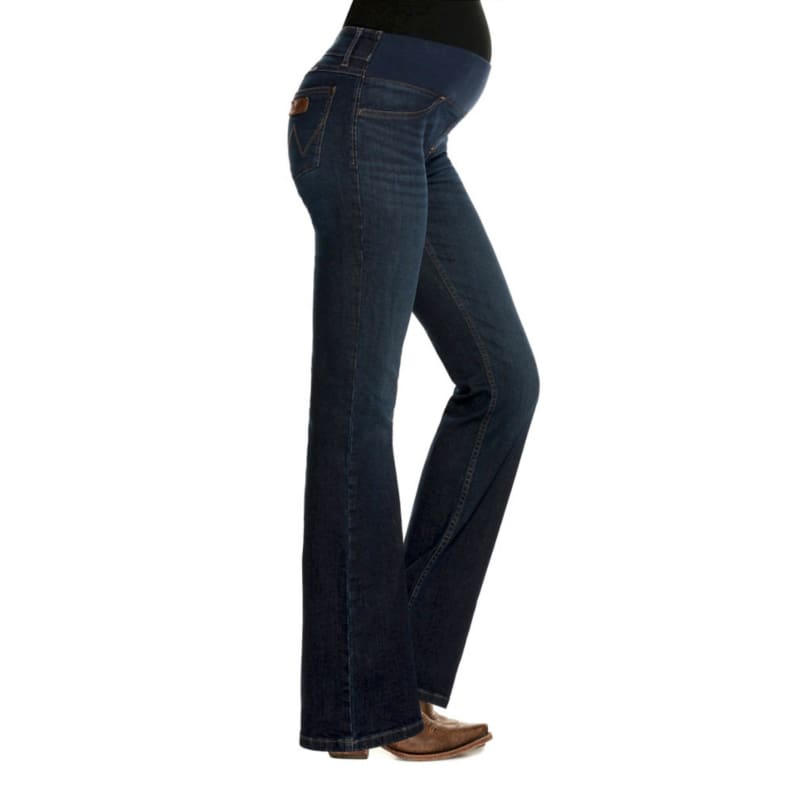 ontspannen Manie Buitenland Wrangler Retro Women's Mae Dark Wash Maternity Panel Boot Cut Jeans  available at Cavenders