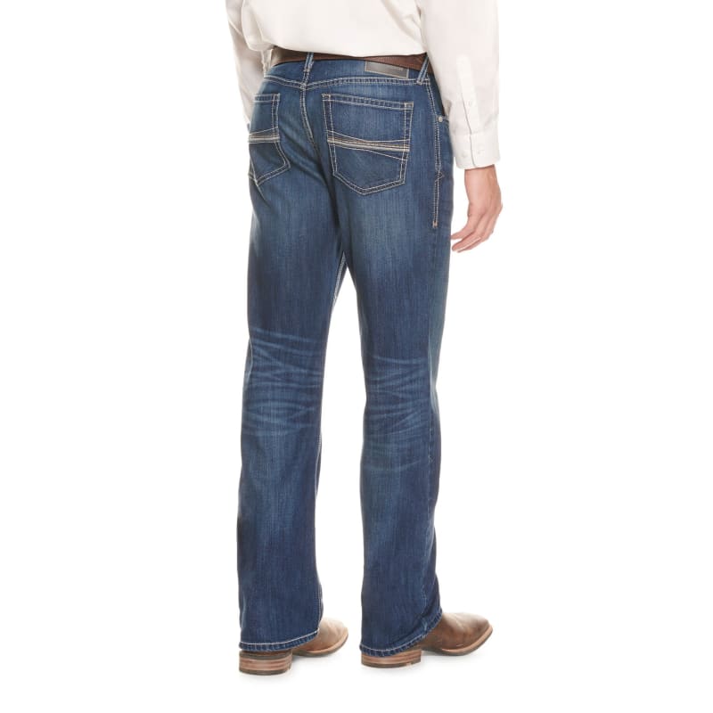 Men's M4 Bragg Wash Low Rise Boot Cut Jeans available at Cavenders
