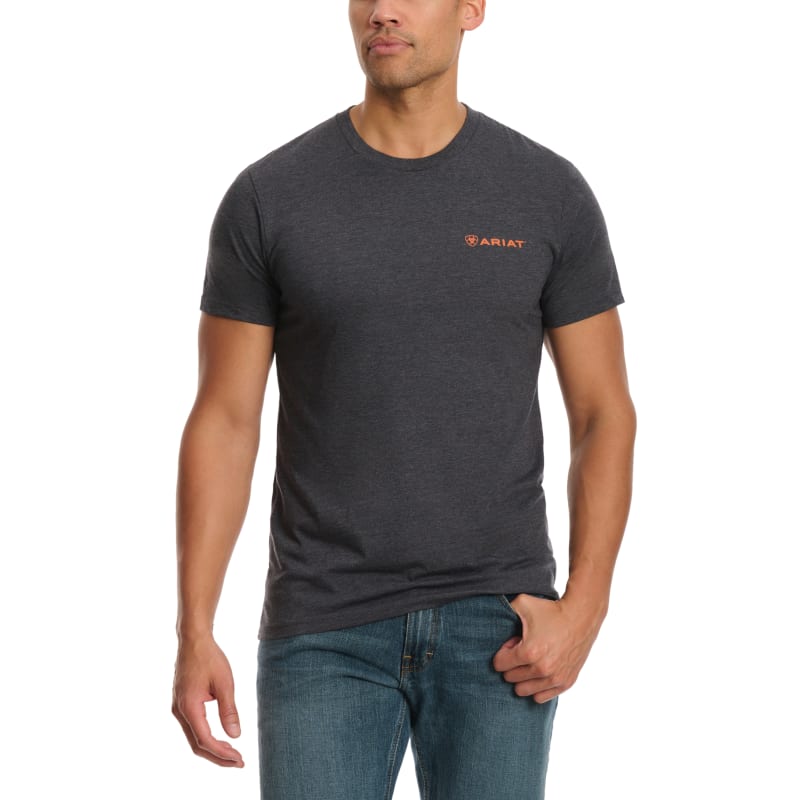 Ariat Men's Black & Colorful Aztec Logo Graphic T-Shirt