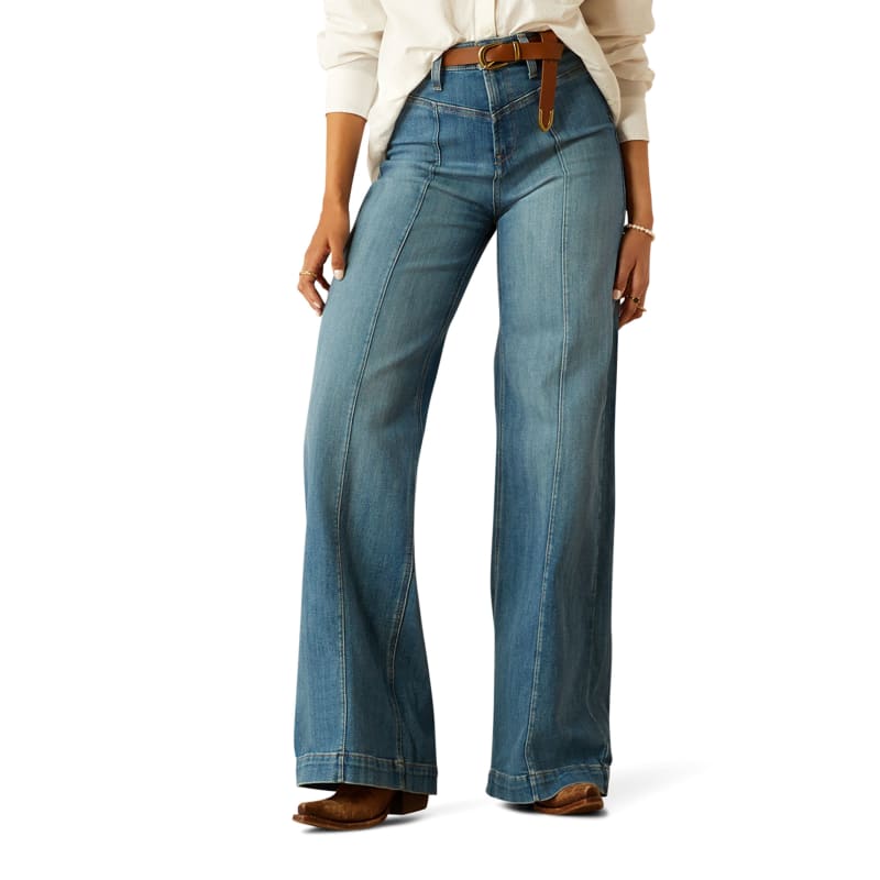 Ariat R.E.A.L. Women's Sloane Delaware Light Wash Wide Leg Jeans