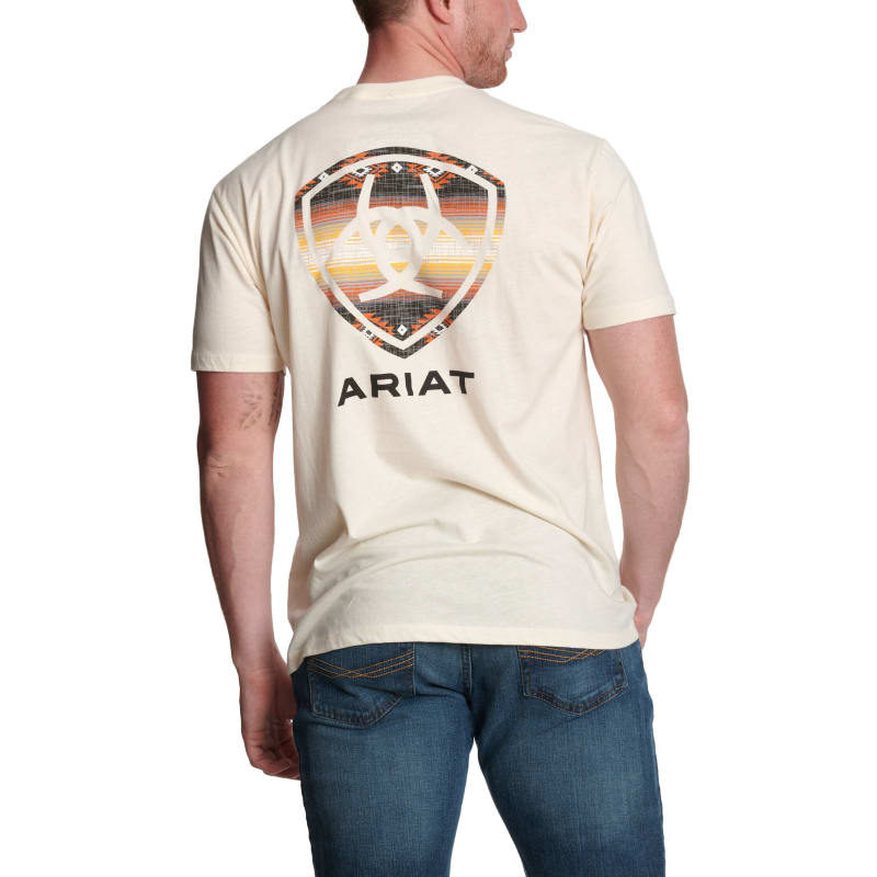 Ariat Men's Off White Ariat Logo SMU T-Shirt
