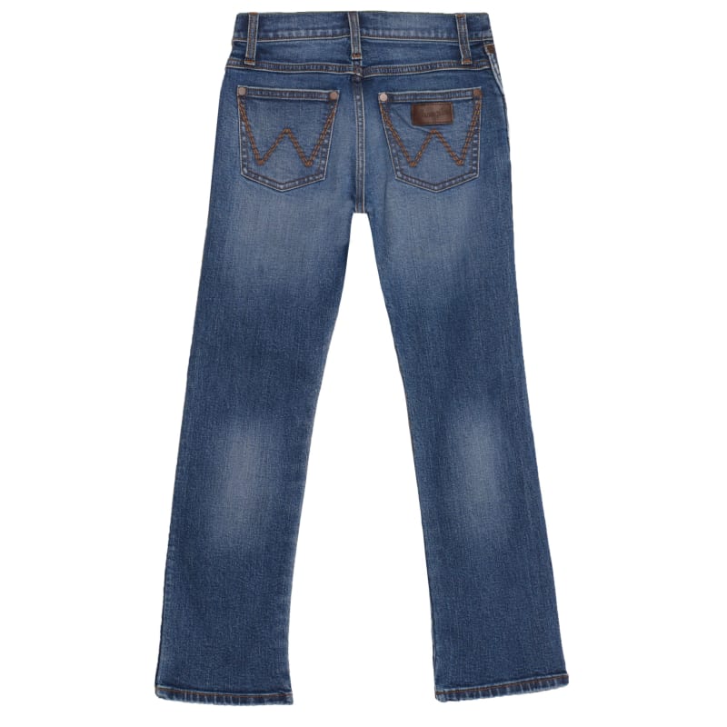 Wrangler Retro Boys' Farmstand Medium Wash Slim Fit Straight Leg Jeans  (1T-7) available at Cavenders