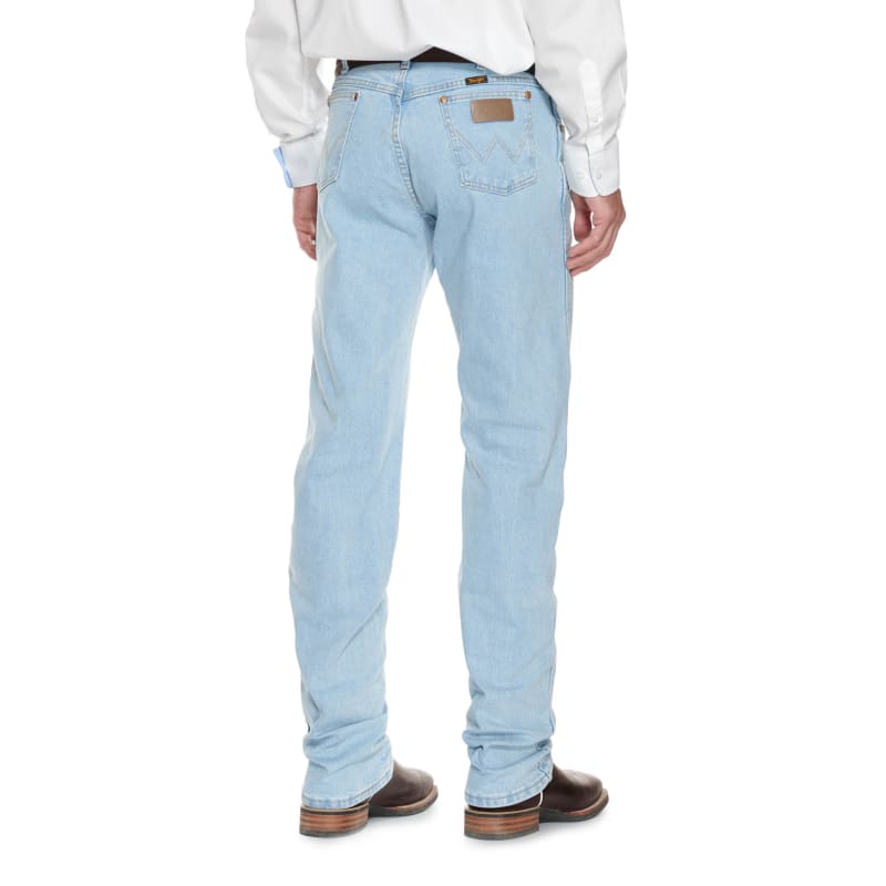 Wrangler Men's Cowboy Cut Active Flex Bleached Light Wash Straight Leg  Jeans available at Cavenders